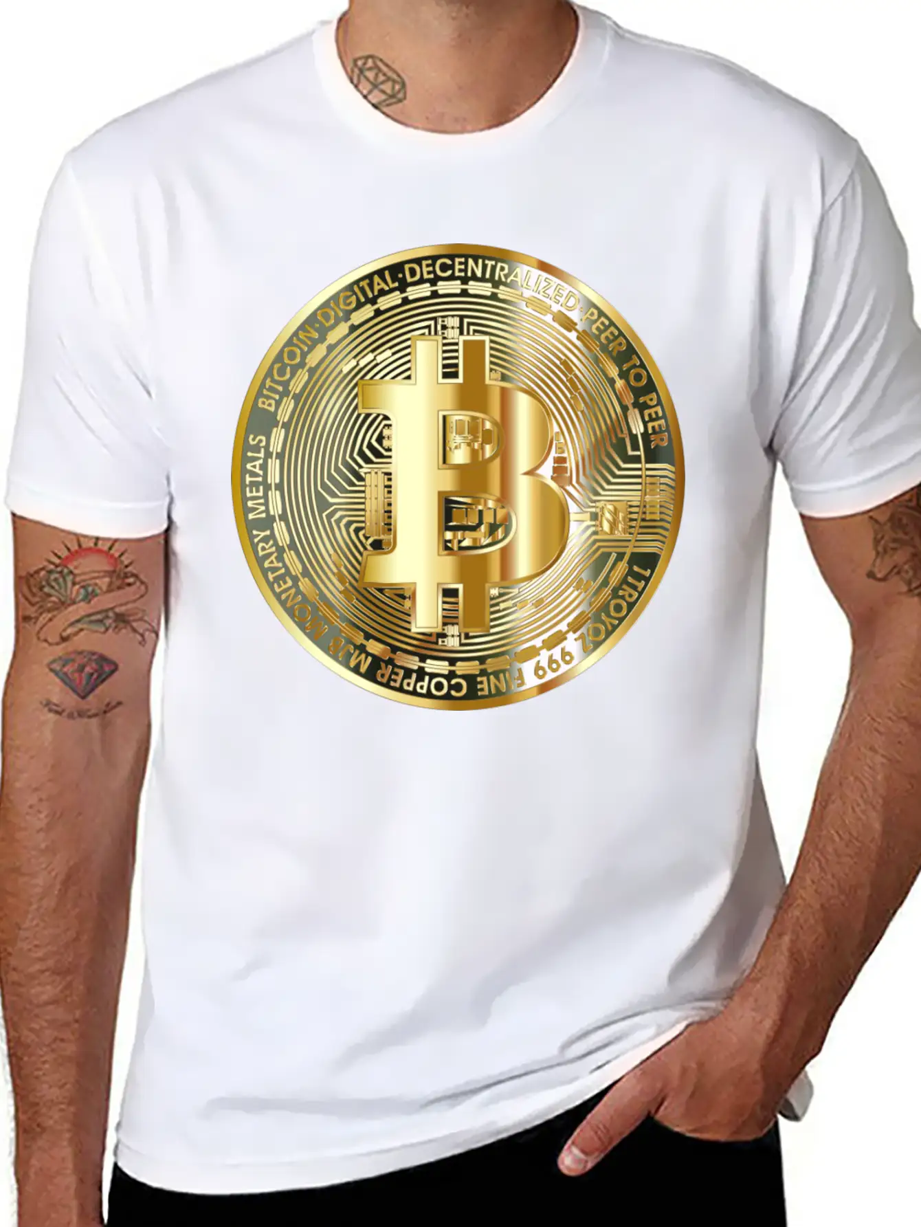 Bitcoin Art Designs | Cryptocurrency | Bitcoin Art Timeless Short Sleeve Tee – Comfy And Minimalist Design