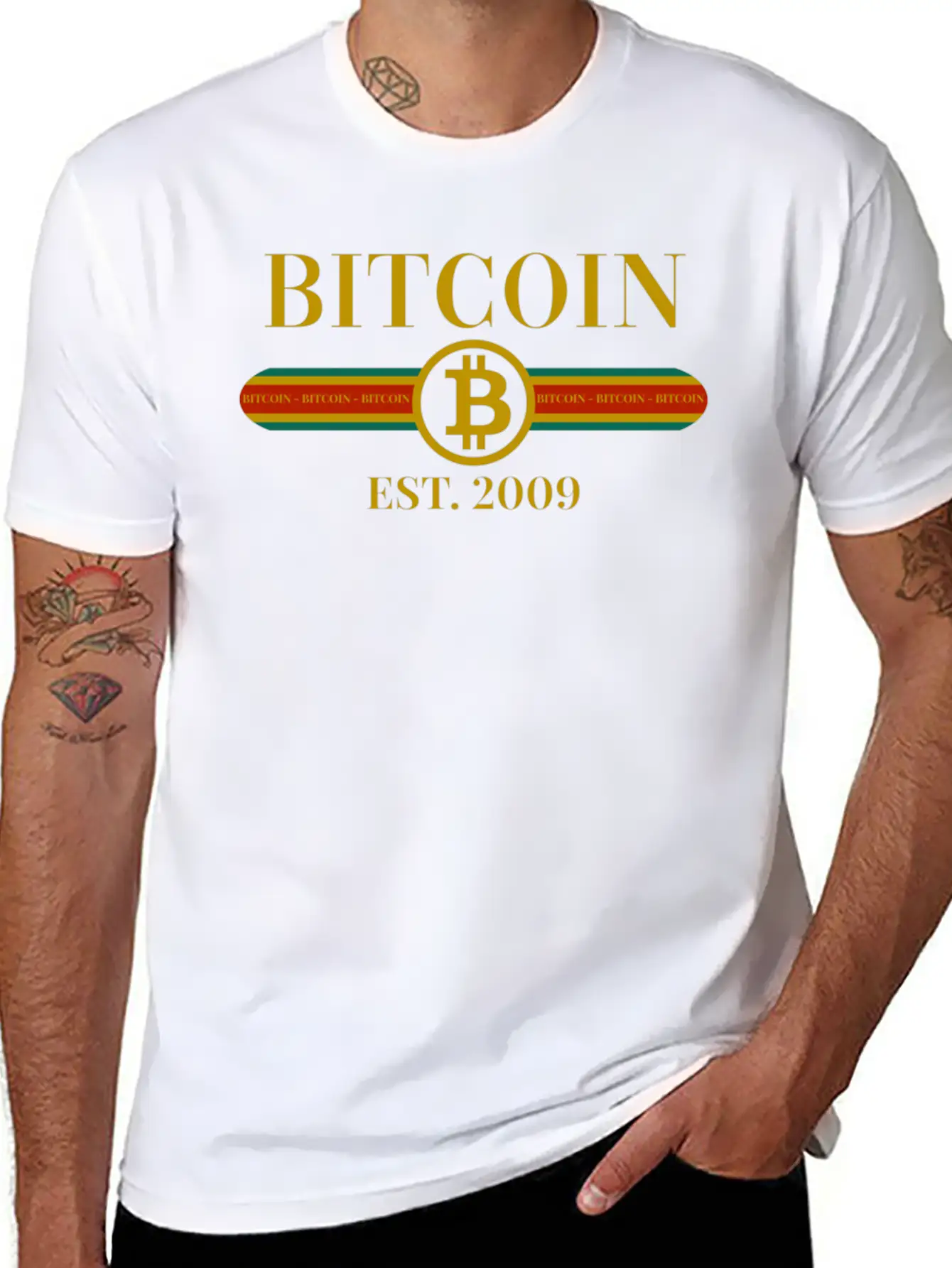 Bitcoin BTC Fashion Design Basic Graphic T-Shirt – Daily Comfort In Soft Cotton