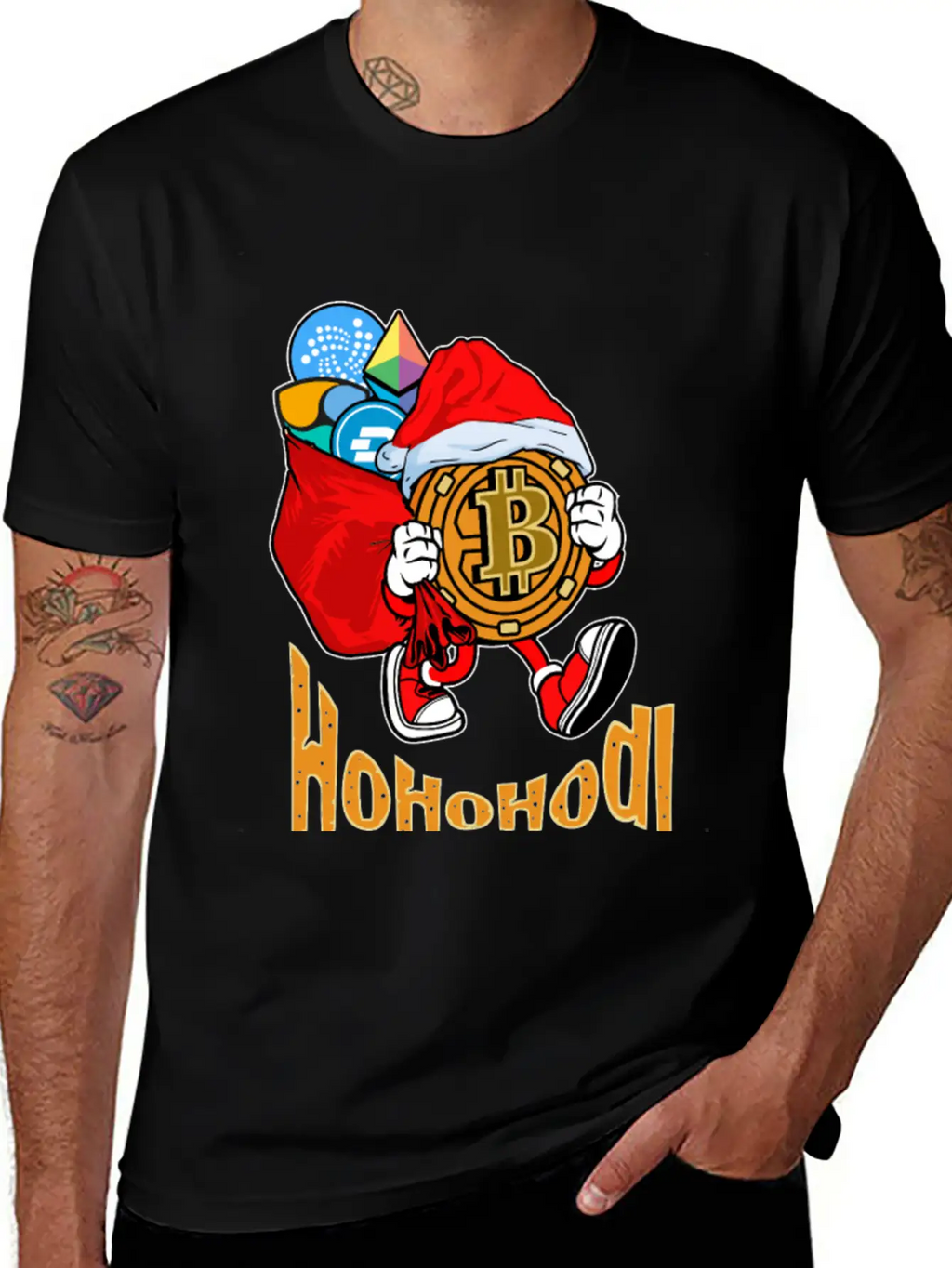 Bitcoin Christmas Timeless Short Sleeve Tee – Comfy And Minimalist Design