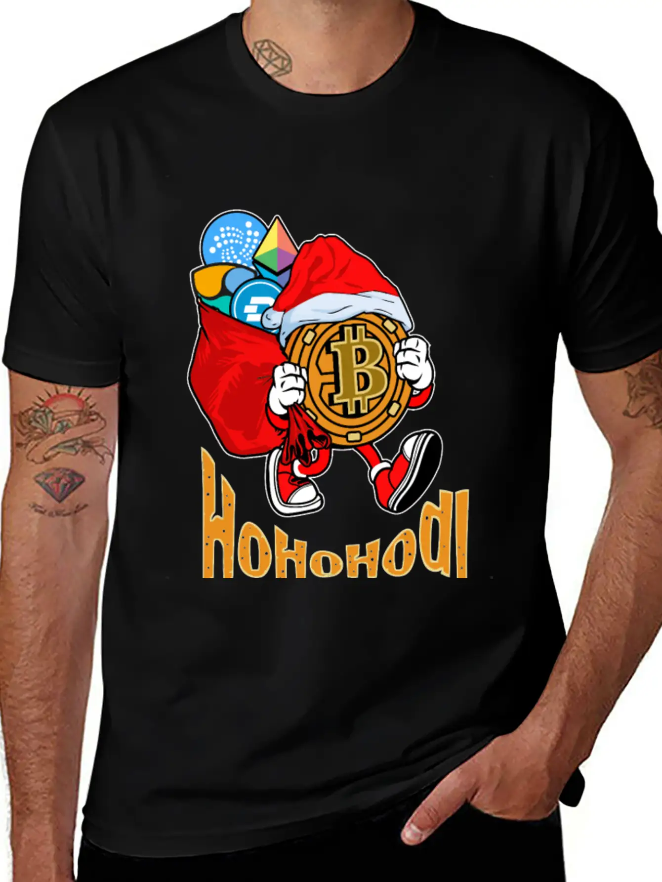 Bitcoin Christmas Timeless Short Sleeve Tee – Comfy And Minimalist Design
