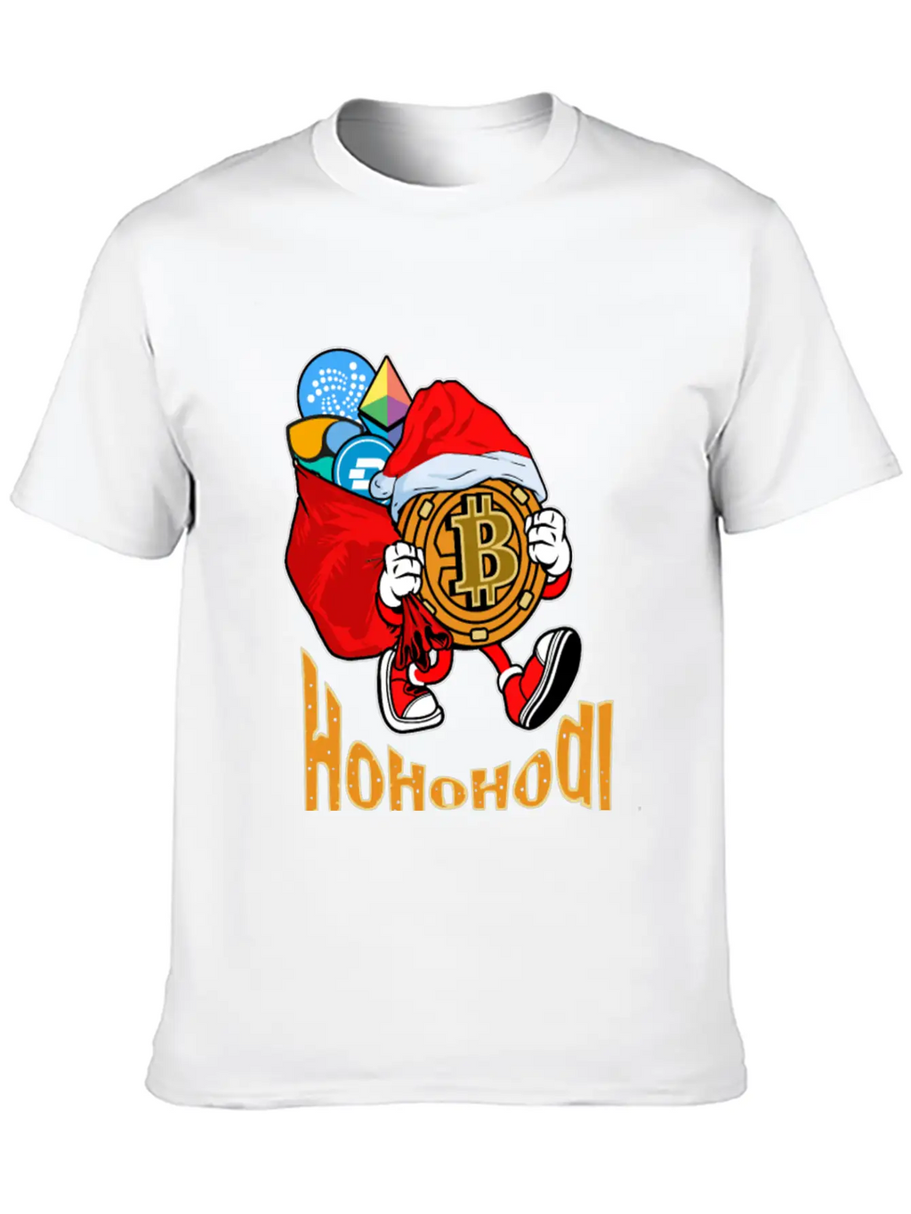 Bitcoin Christmas Timeless Short Sleeve Tee – Comfy And Minimalist Design