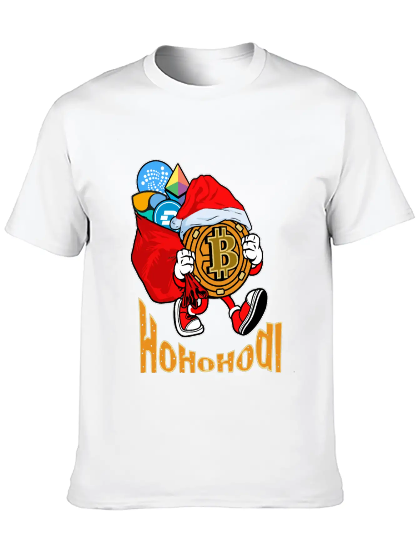 Bitcoin Christmas Timeless Short Sleeve Tee – Comfy And Minimalist Design