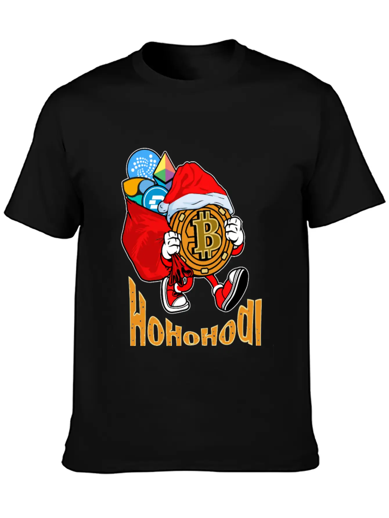 Bitcoin Christmas Timeless Short Sleeve Tee – Comfy And Minimalist Design
