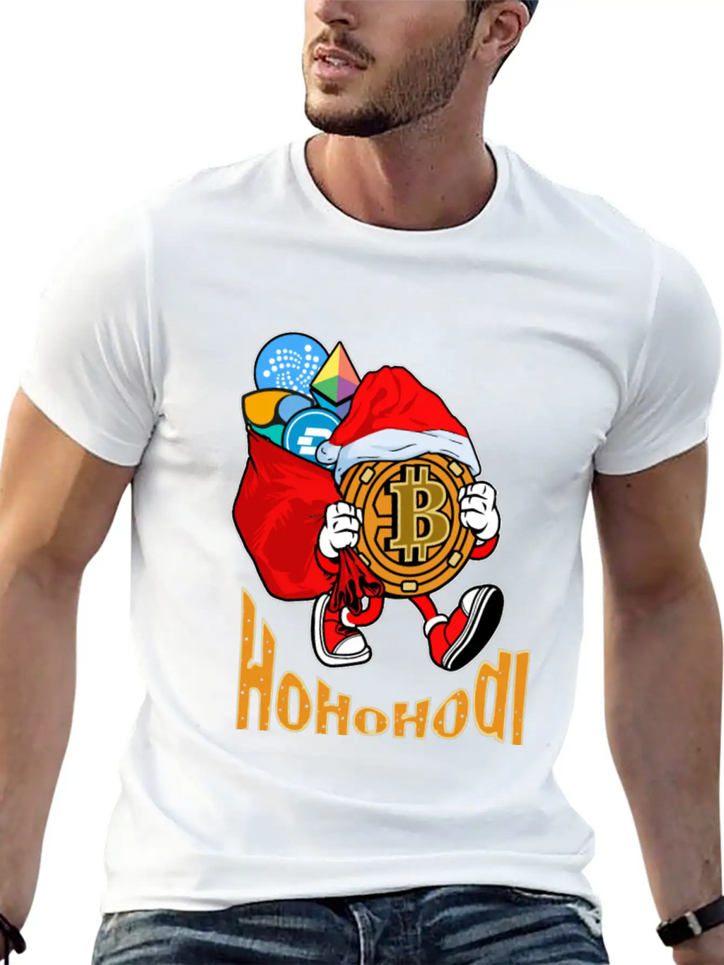 Bitcoin Christmas Timeless Short Sleeve Tee – Comfy And Minimalist Design