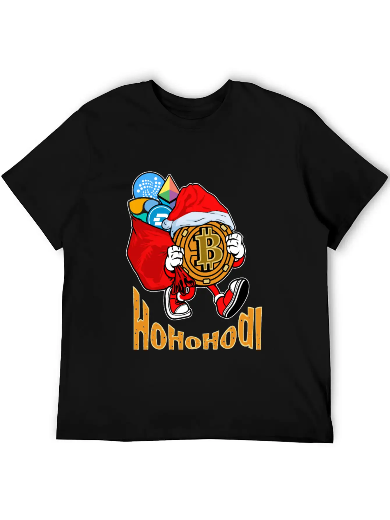 Bitcoin Christmas Timeless Short Sleeve Tee – Comfy And Minimalist Design