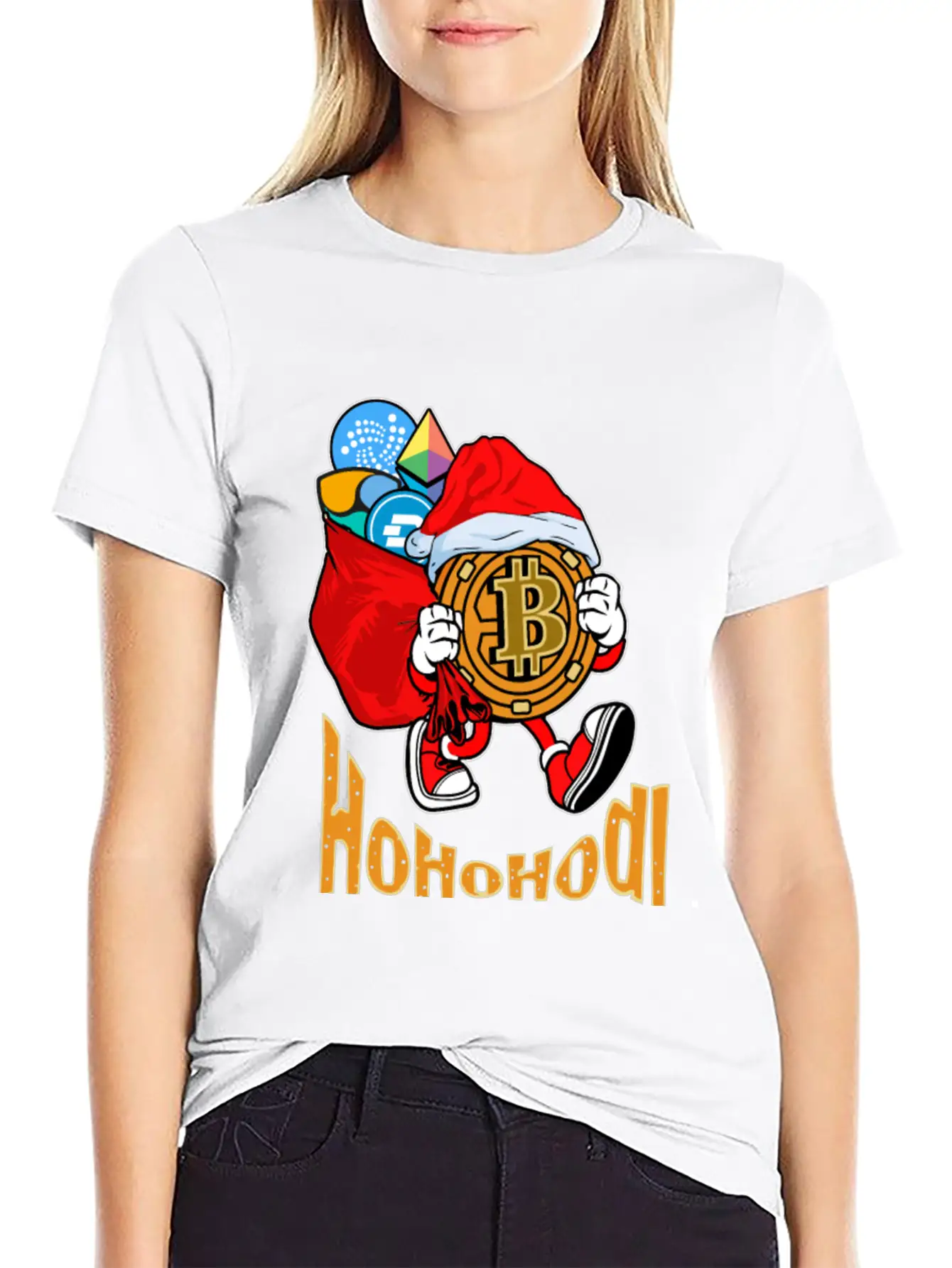 Bitcoin Christmas Timeless Short Sleeve Tee – Comfy And Minimalist Design