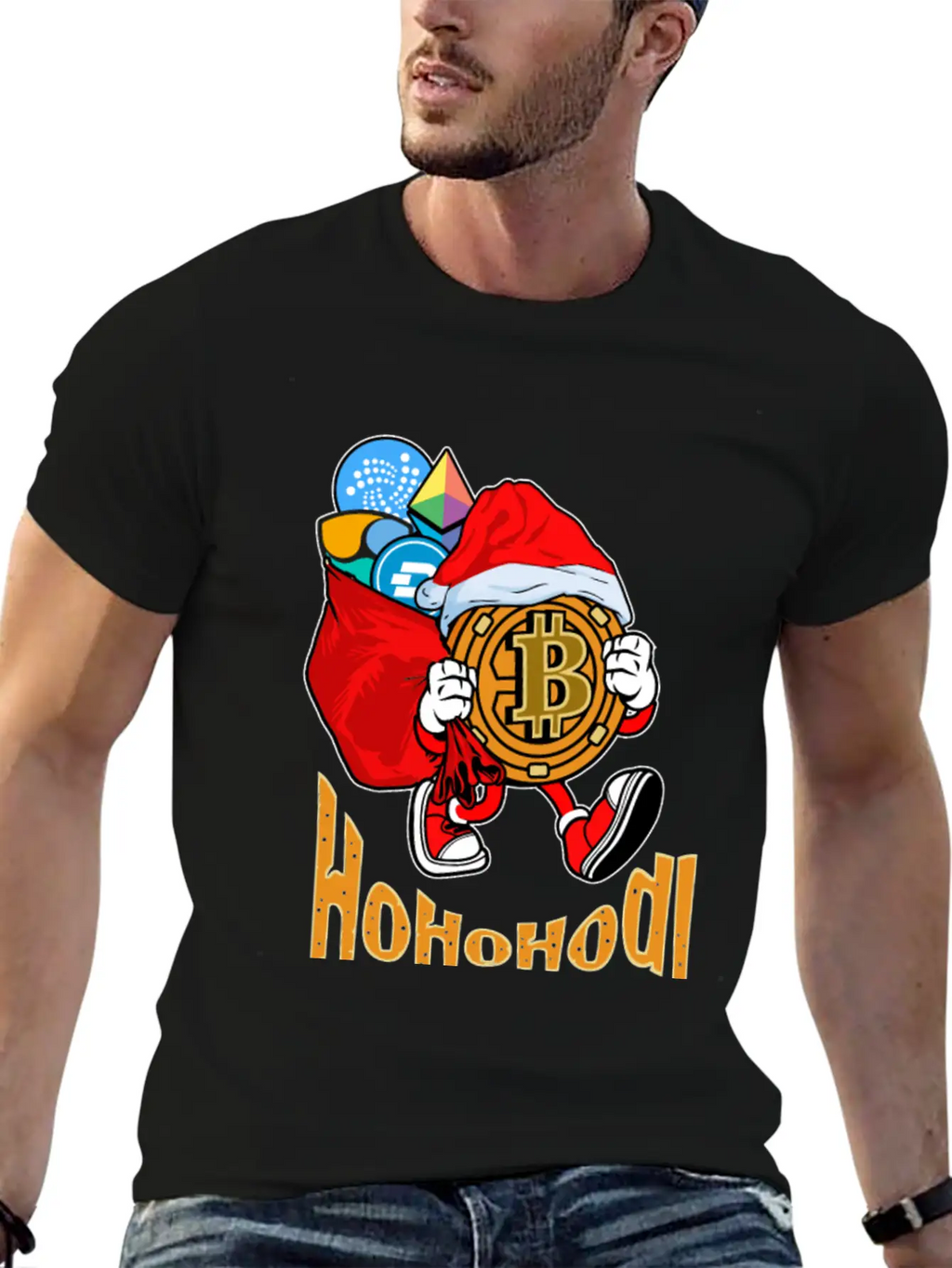 Bitcoin Christmas Timeless Short Sleeve Tee – Comfy And Minimalist Design