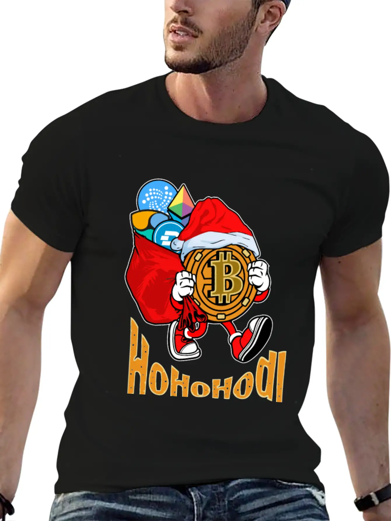 Bitcoin Christmas Timeless Short Sleeve Tee – Comfy And Minimalist Design