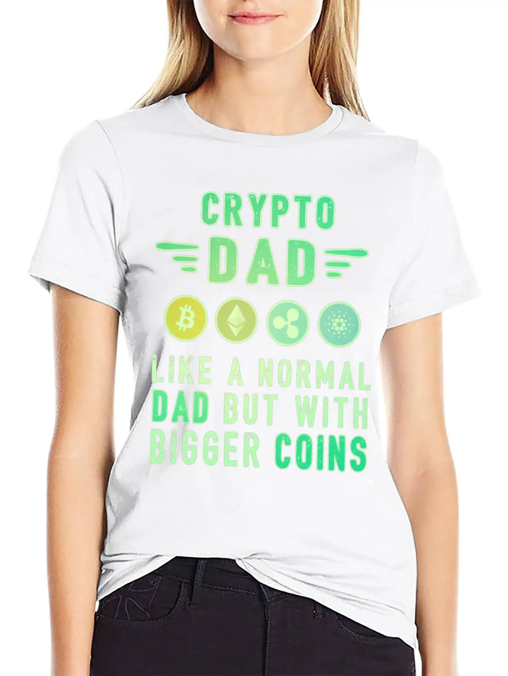 Bitcoin Crypto Father Dad Trader Crypto Stylish Everyday T-Shirt – Unisex Basic Cotton Tee