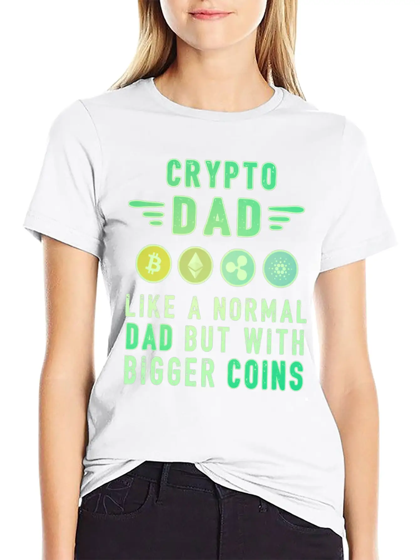 Bitcoin Crypto Father Dad Trader Crypto Stylish Everyday T-Shirt – Unisex Basic Cotton Tee