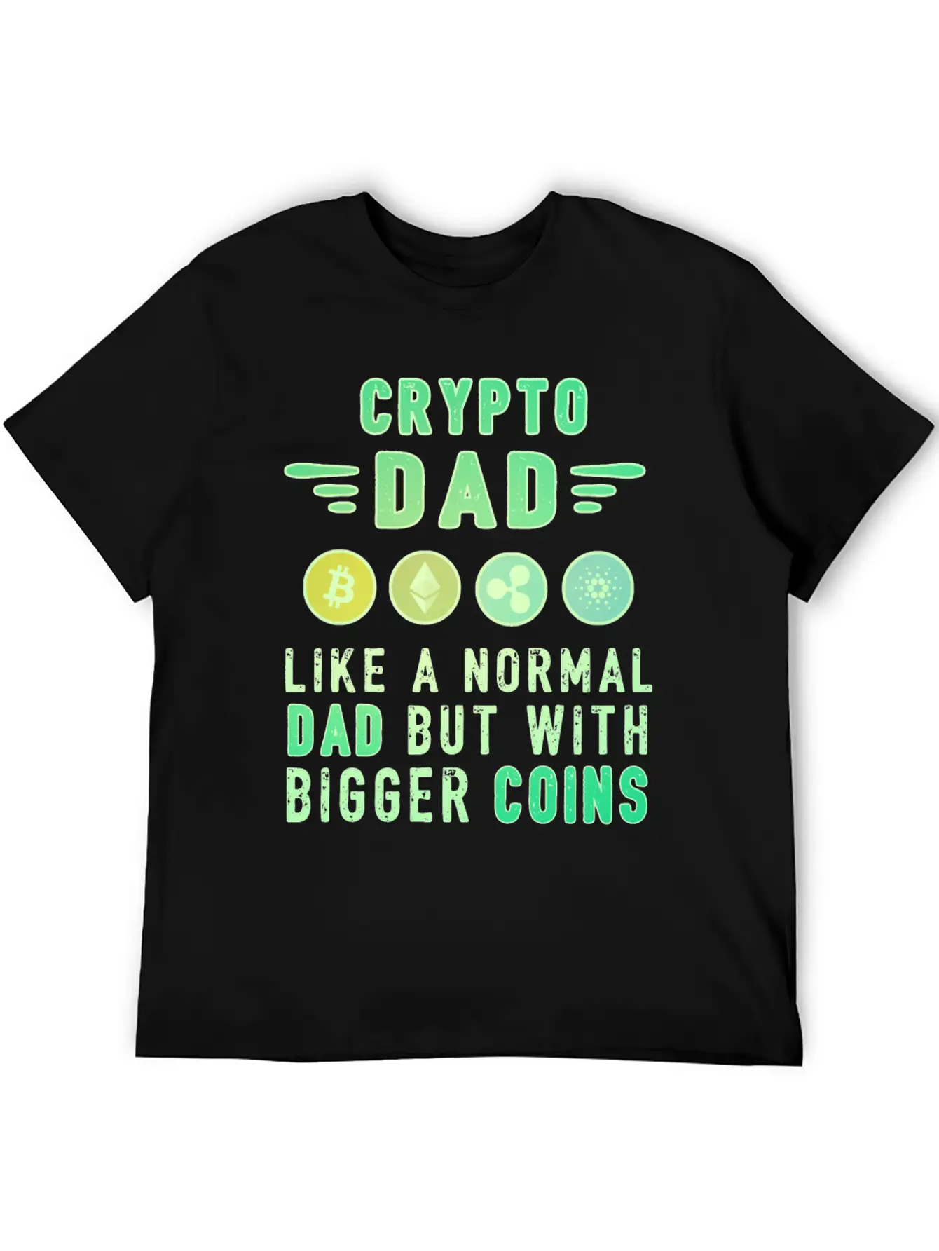 Bitcoin Crypto Father Dad Trader Crypto Stylish Everyday T-Shirt – Unisex Basic Cotton Tee