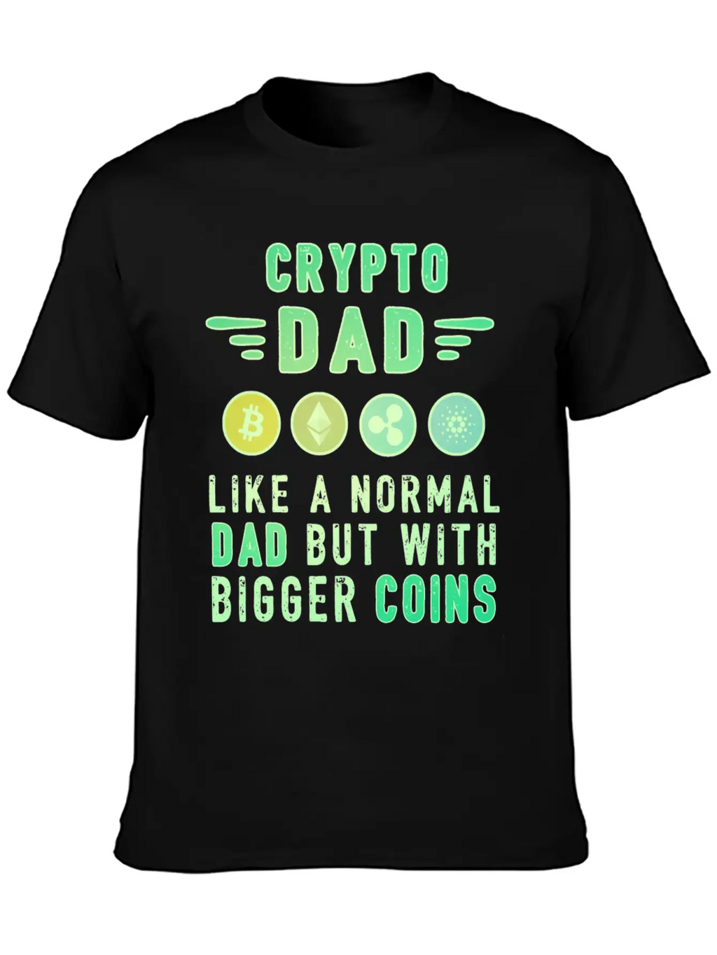 Bitcoin Crypto Father Dad Trader Crypto Stylish Everyday T-Shirt – Unisex Basic Cotton Tee