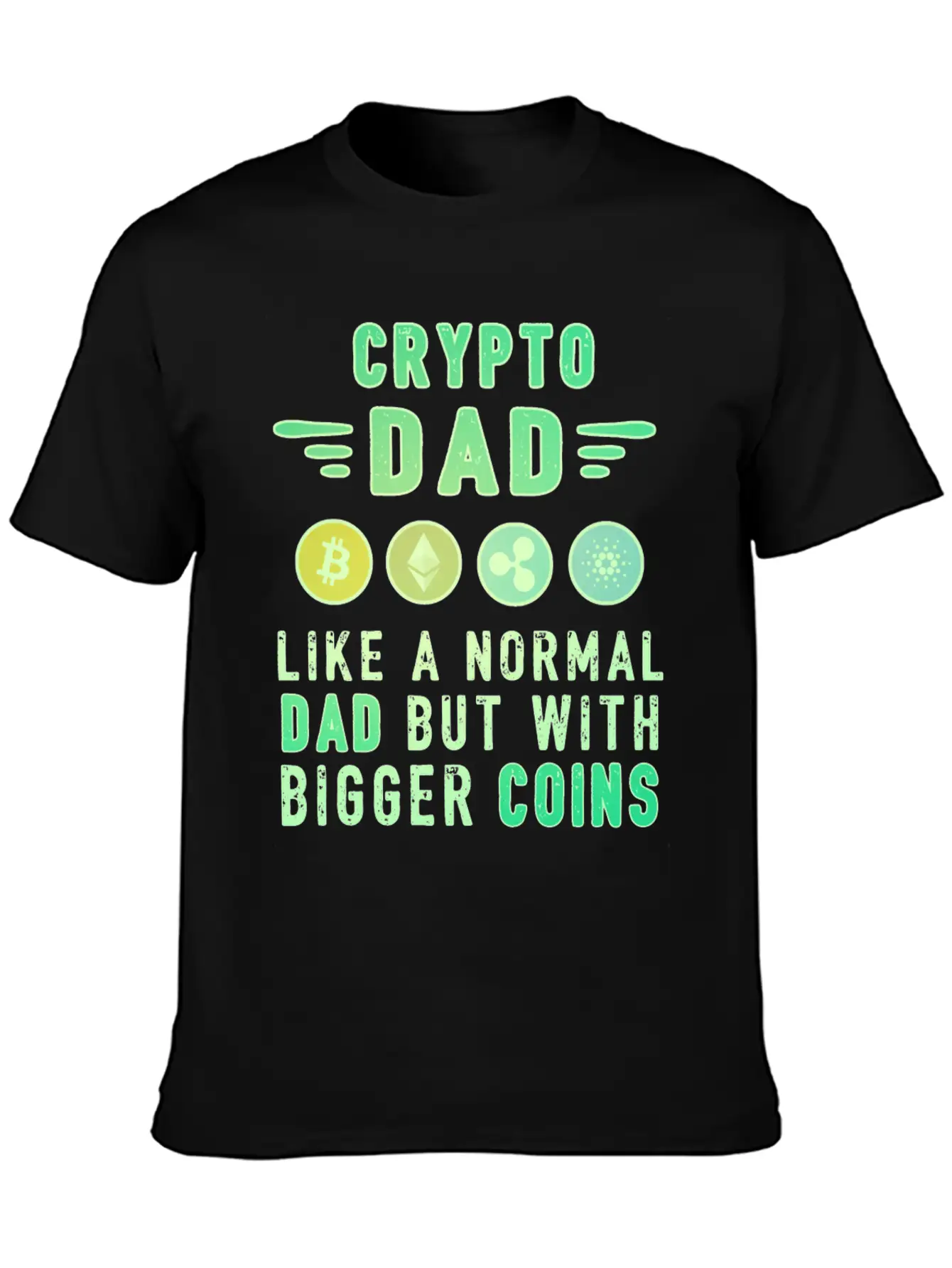 Bitcoin Crypto Father Dad Trader Crypto Stylish Everyday T-Shirt – Unisex Basic Cotton Tee