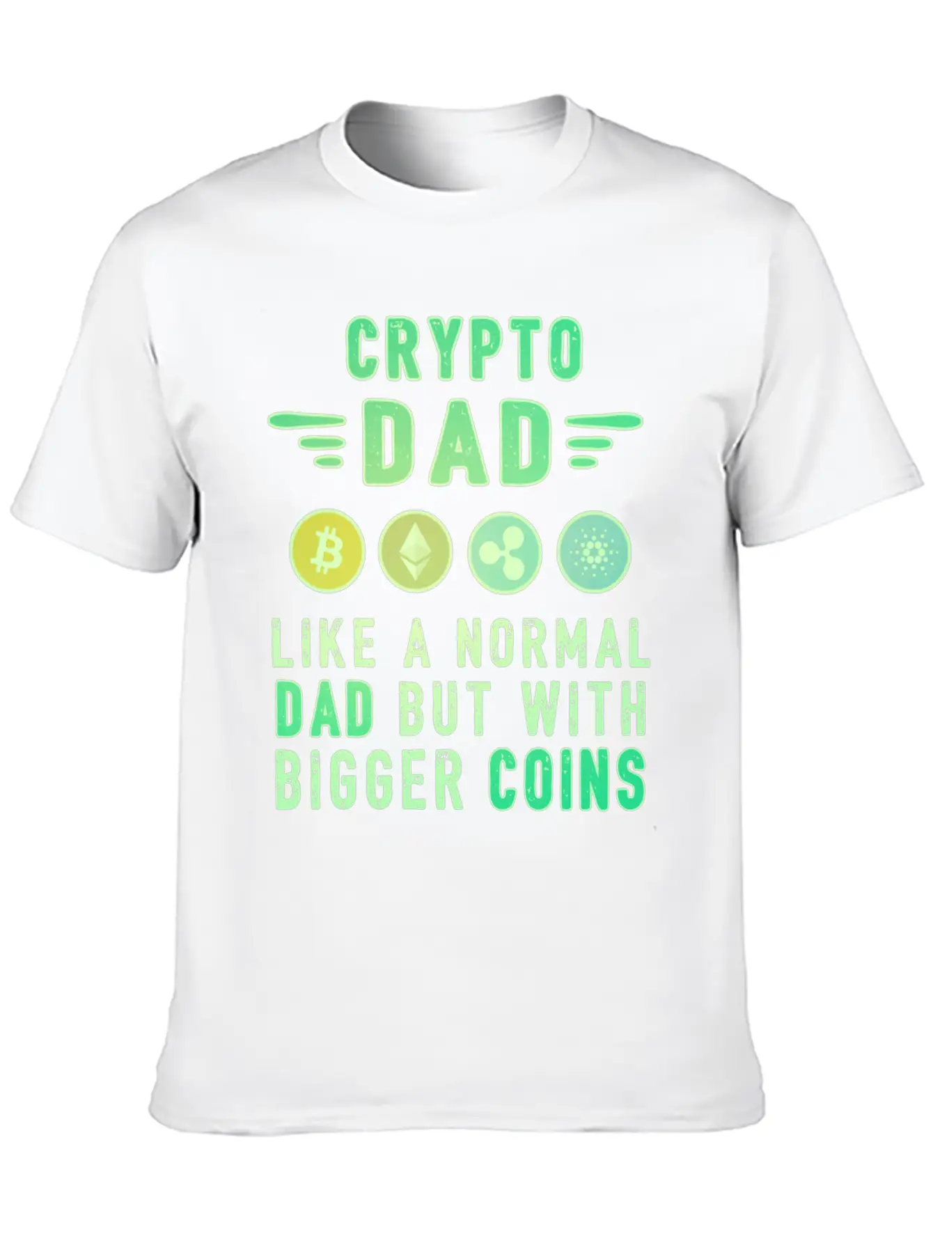 Bitcoin Crypto Father Dad Trader Crypto Stylish Everyday T-Shirt – Unisex Basic Cotton Tee