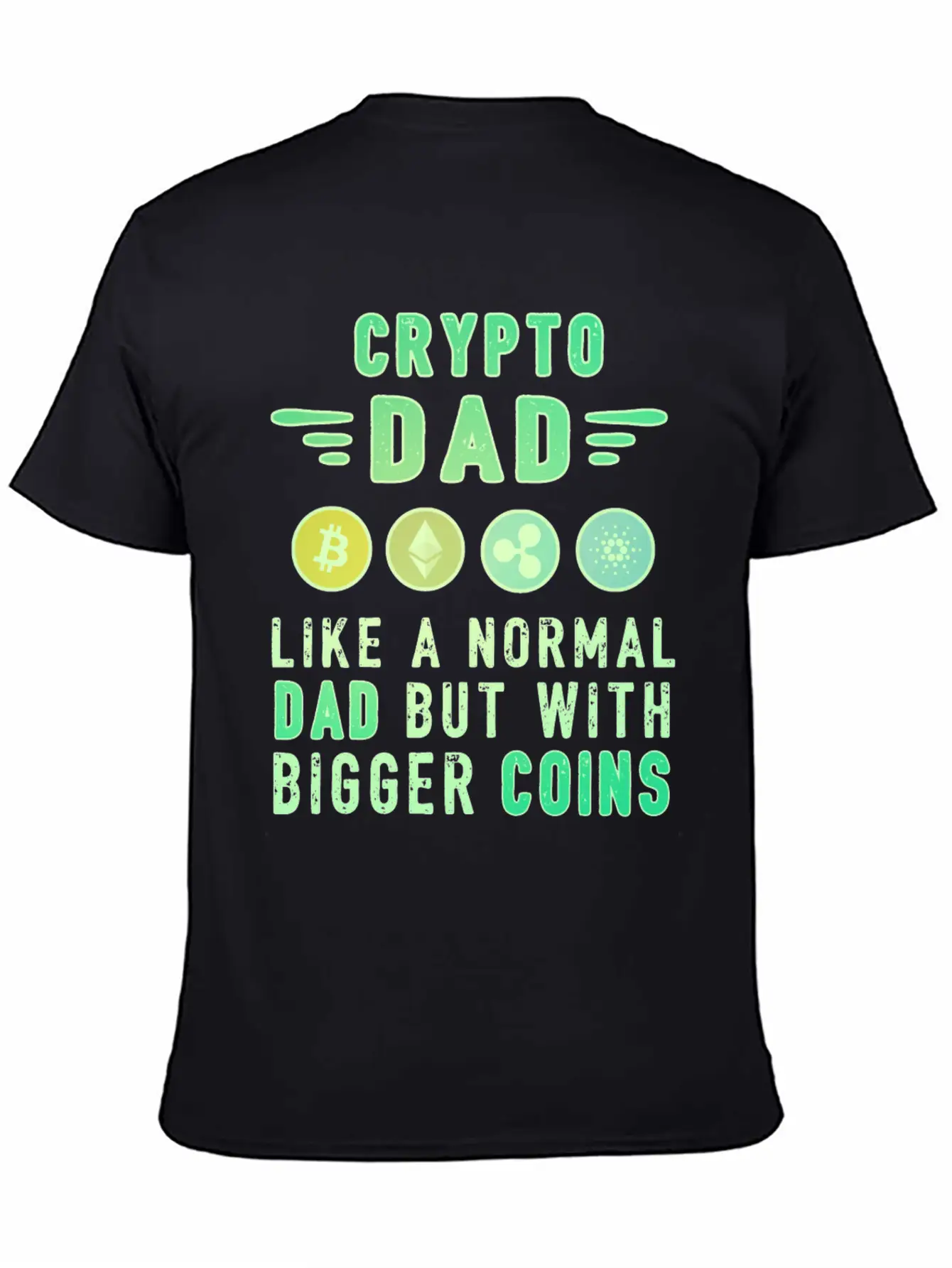 Bitcoin Crypto Father Dad Trader Crypto Stylish Everyday T-Shirt – Unisex Basic Cotton Tee