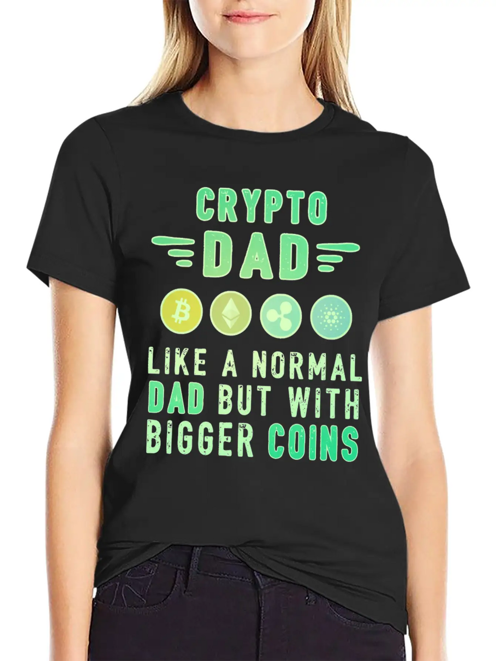 Bitcoin Crypto Father Dad Trader Crypto Stylish Everyday T-Shirt – Unisex Basic Cotton Tee