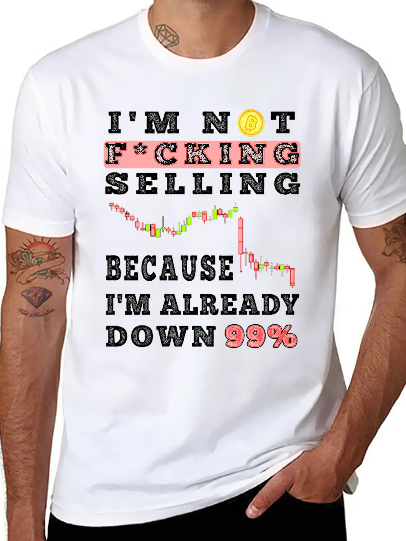Bitcoin Crypto Father Dad Trader Crypto Trader Stylish Everyday T-Shirt – Unisex Basic Cotton Tee
