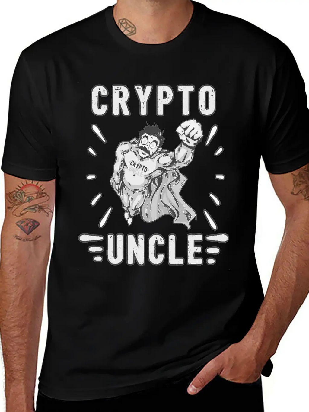 Bitcoin Crypto Uncle Cool Trader Crypto Eth Timeless Short Sleeve Tee – Comfy And Minimalist Design