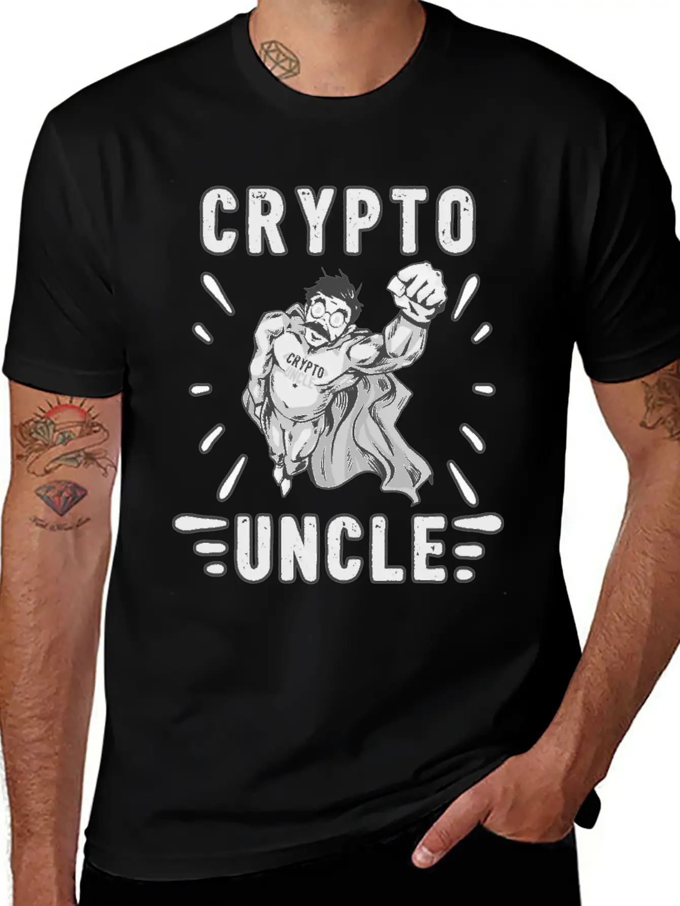 Bitcoin Crypto Uncle Cool Trader Crypto Eth Timeless Short Sleeve Tee – Comfy And Minimalist Design