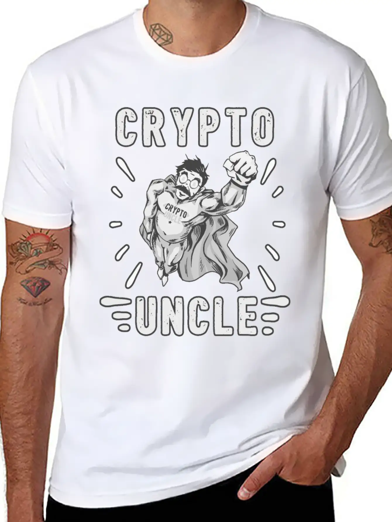 Bitcoin Crypto Uncle Cool Trader Crypto Eth Timeless Short Sleeve Tee – Comfy And Minimalist Design