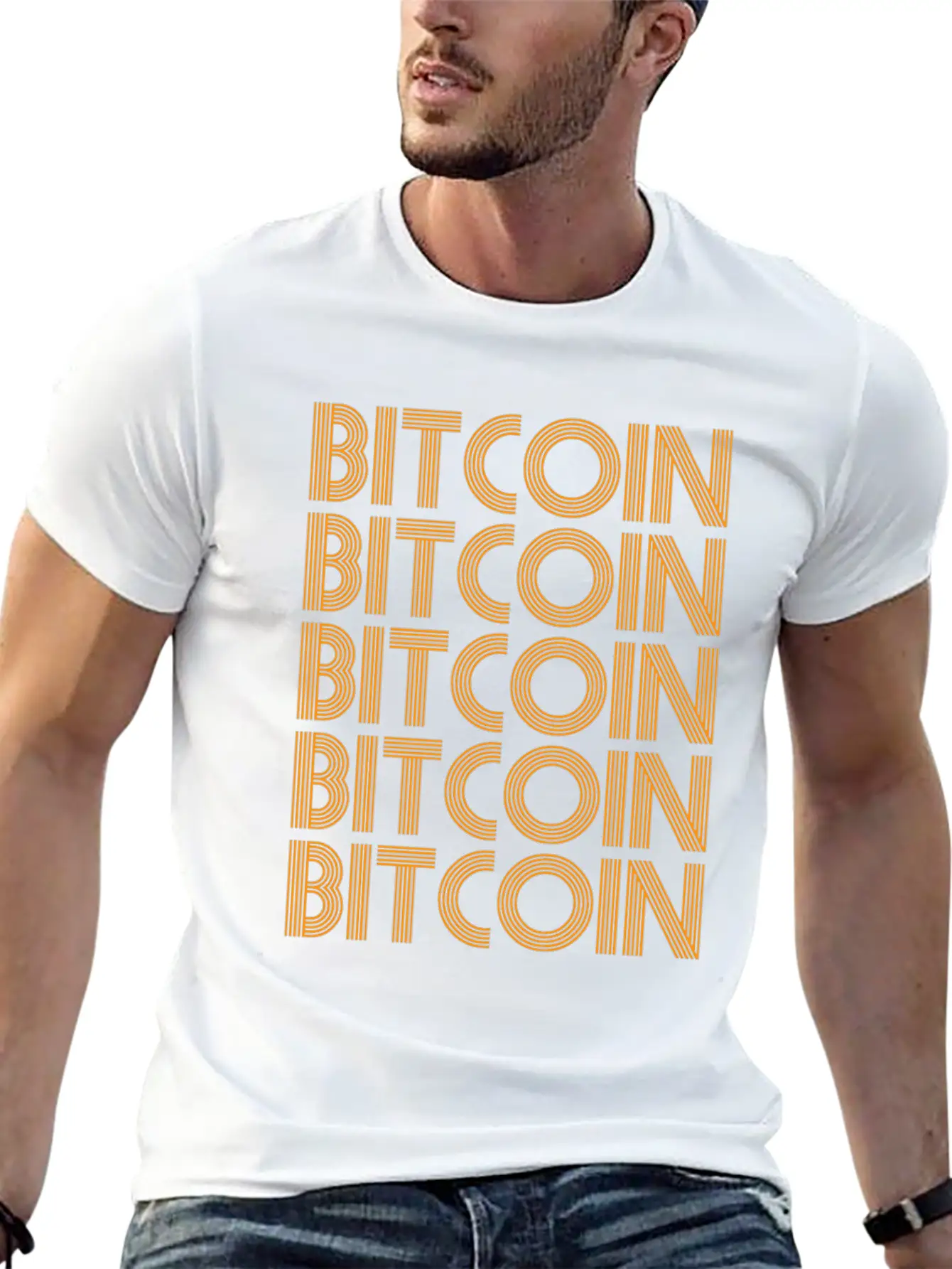 Bitcoin Cryptocurrency - Bitcoins Breathable Soft Cotton T-Shirt – Timeless Casual Look
