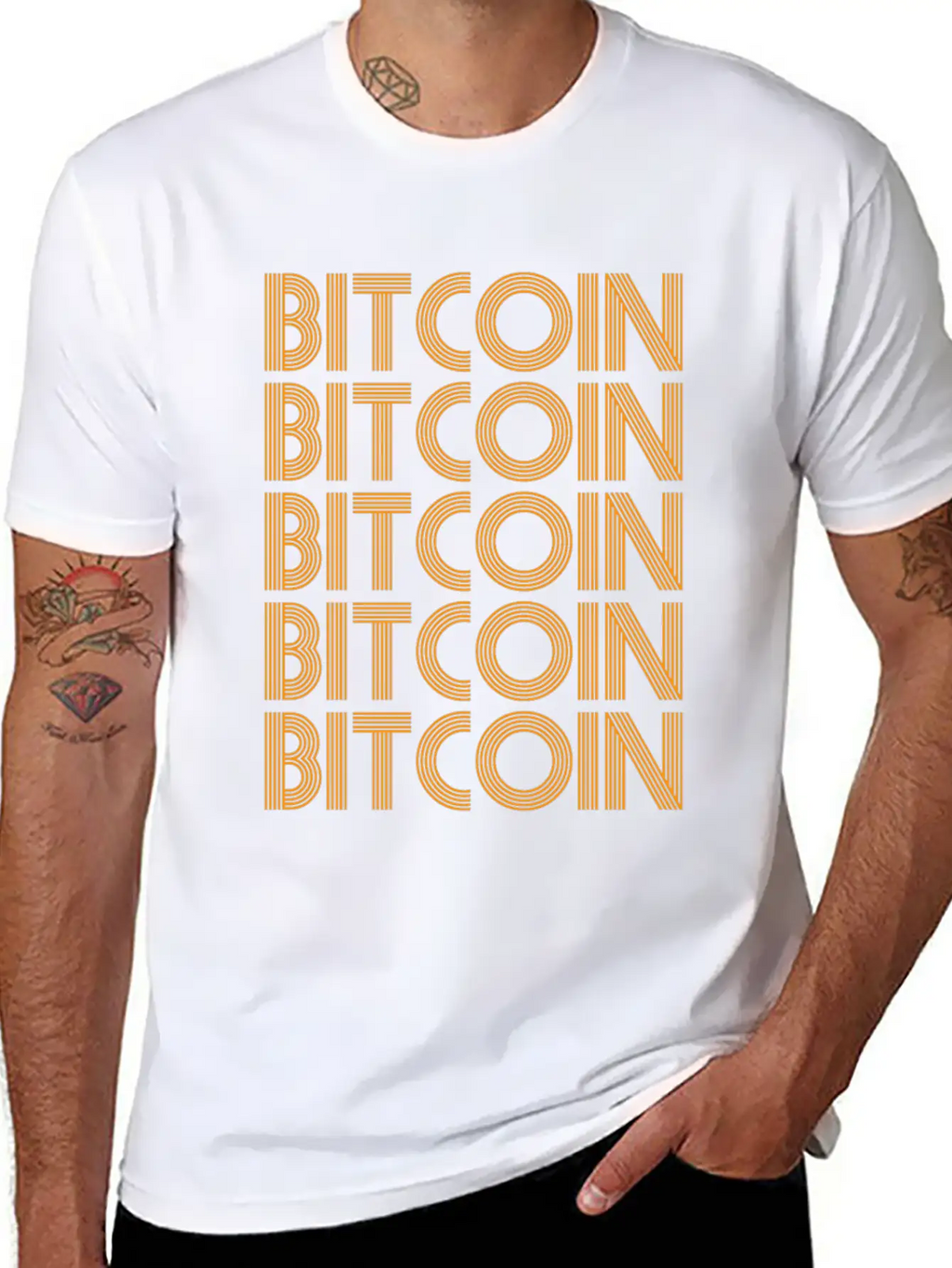 Bitcoin Cryptocurrency - Bitcoins Breathable Soft Cotton T-Shirt – Timeless Casual Look