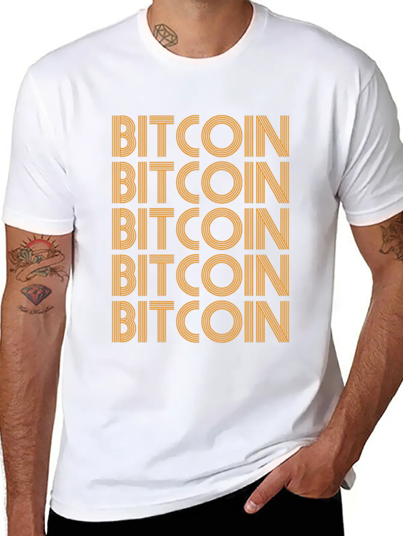 Bitcoin Cryptocurrency - Bitcoins Breathable Soft Cotton T-Shirt – Timeless Casual Look