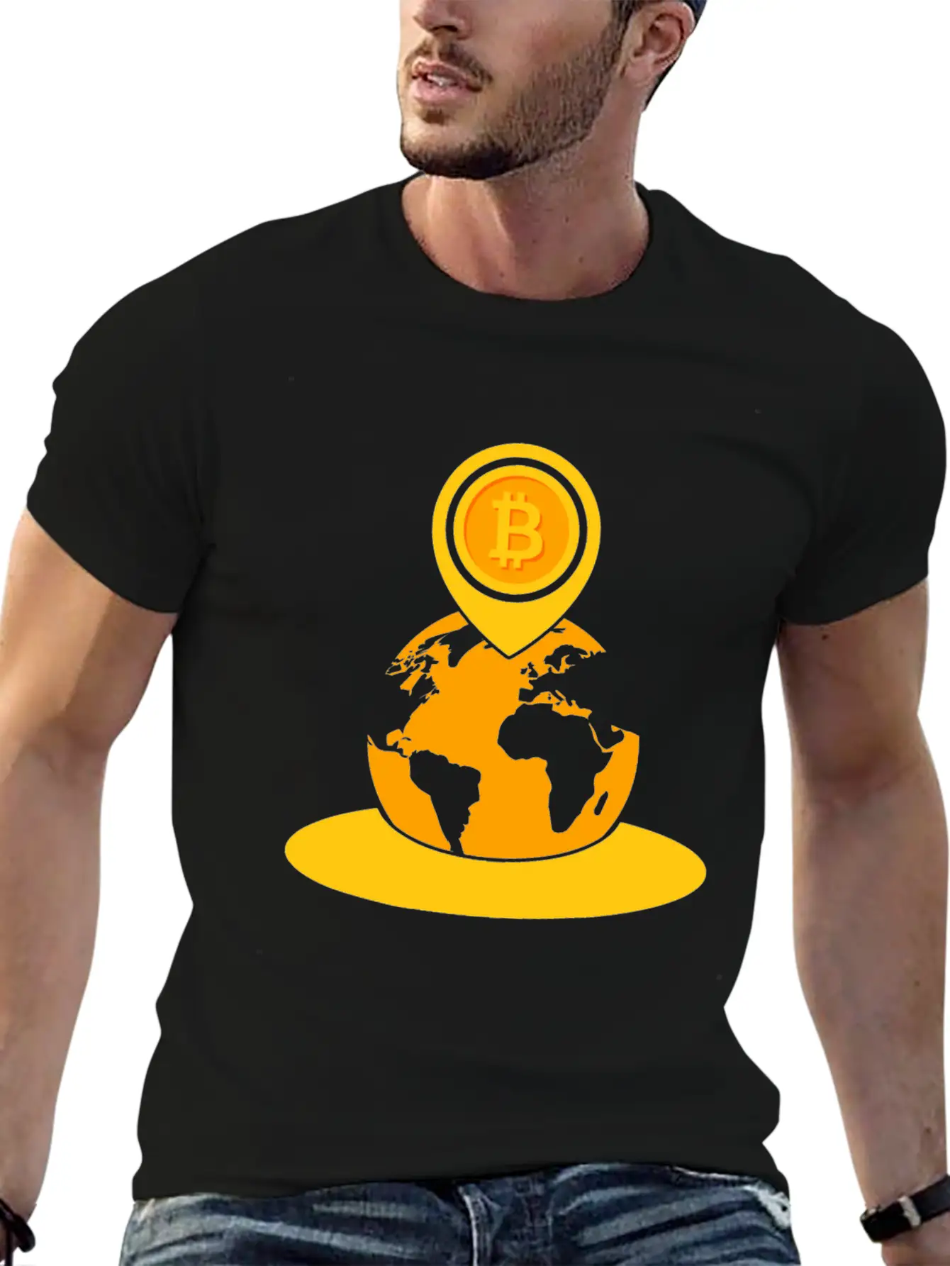 Bitcoin Game To The Moon Rocket Hodl Fun Gift Idea Breathable Soft Cotton T-Shirt – Timeless Casual Look