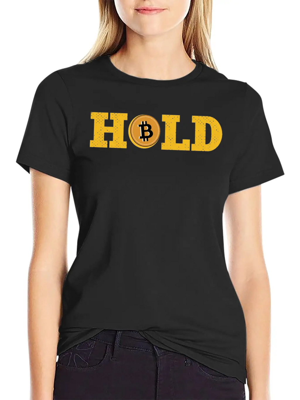 Bitcoin, Hold, Cryptocurrency Relaxed Everyday Tee – Lightweight And Durable Cotton