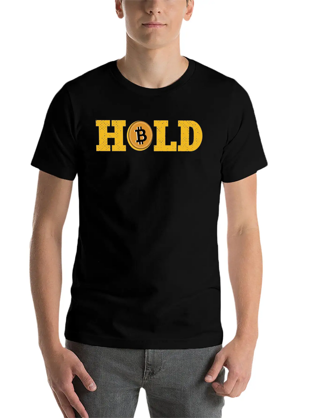 Bitcoin, Hold, Cryptocurrency Relaxed Everyday Tee – Lightweight And Durable Cotton