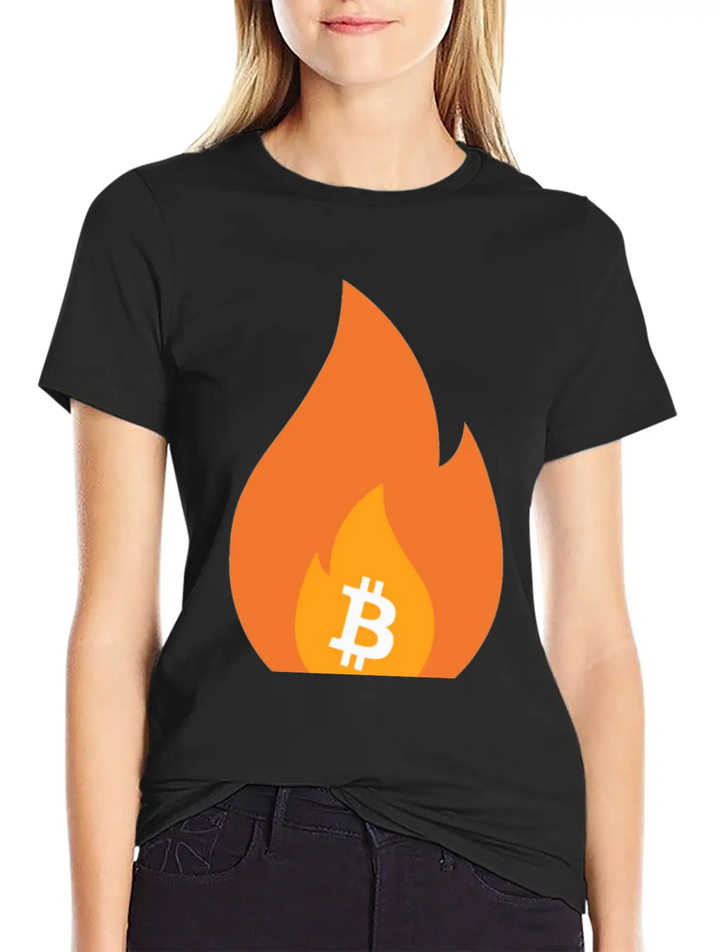 Bitcoin Is Lit - BTC On Fire - Bullish AF Stylish Everyday T-Shirt – Unisex Basic Cotton Tee