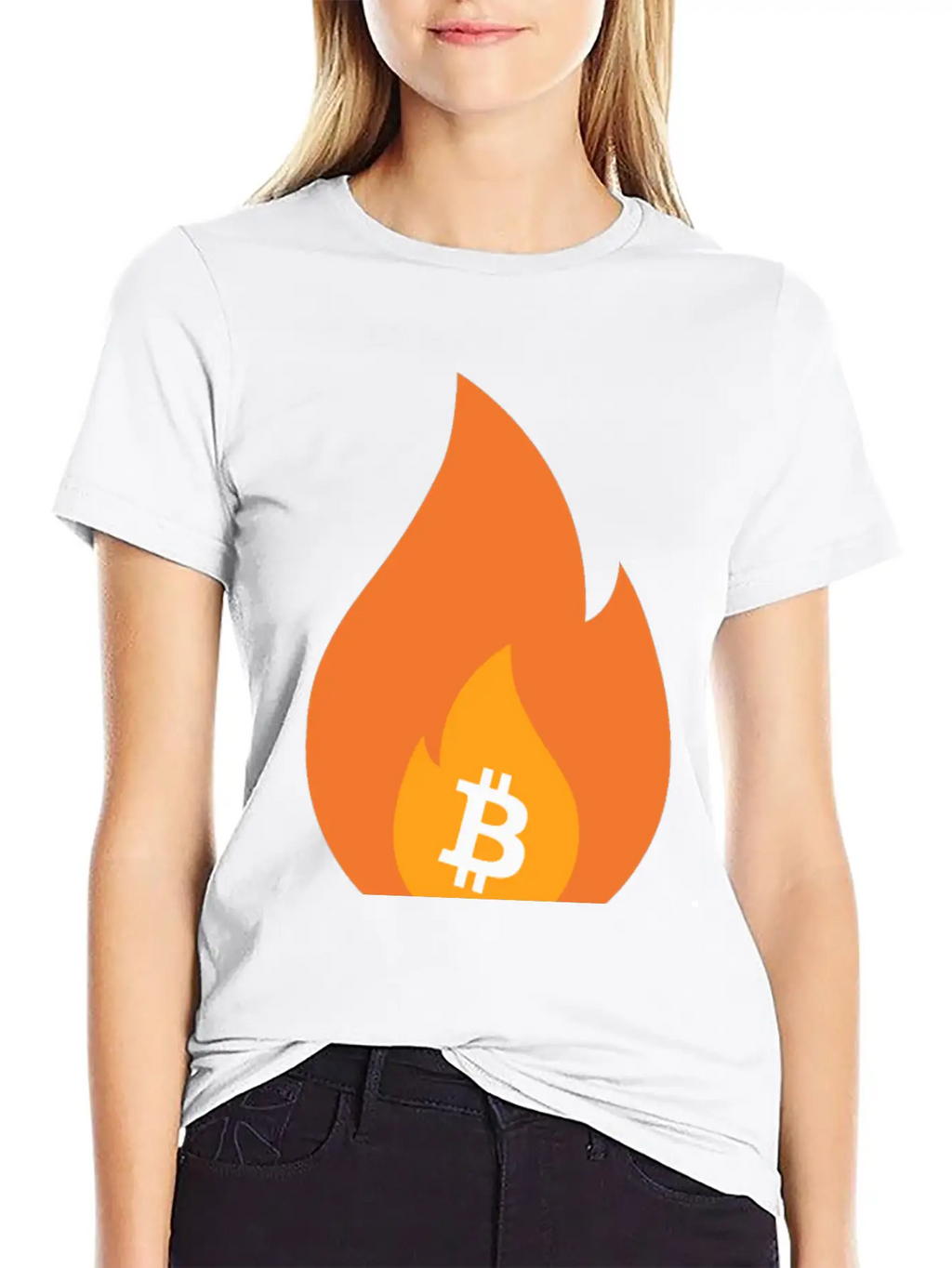 Bitcoin Is Lit - BTC On Fire - Bullish AF Stylish Everyday T-Shirt – Unisex Basic Cotton Tee