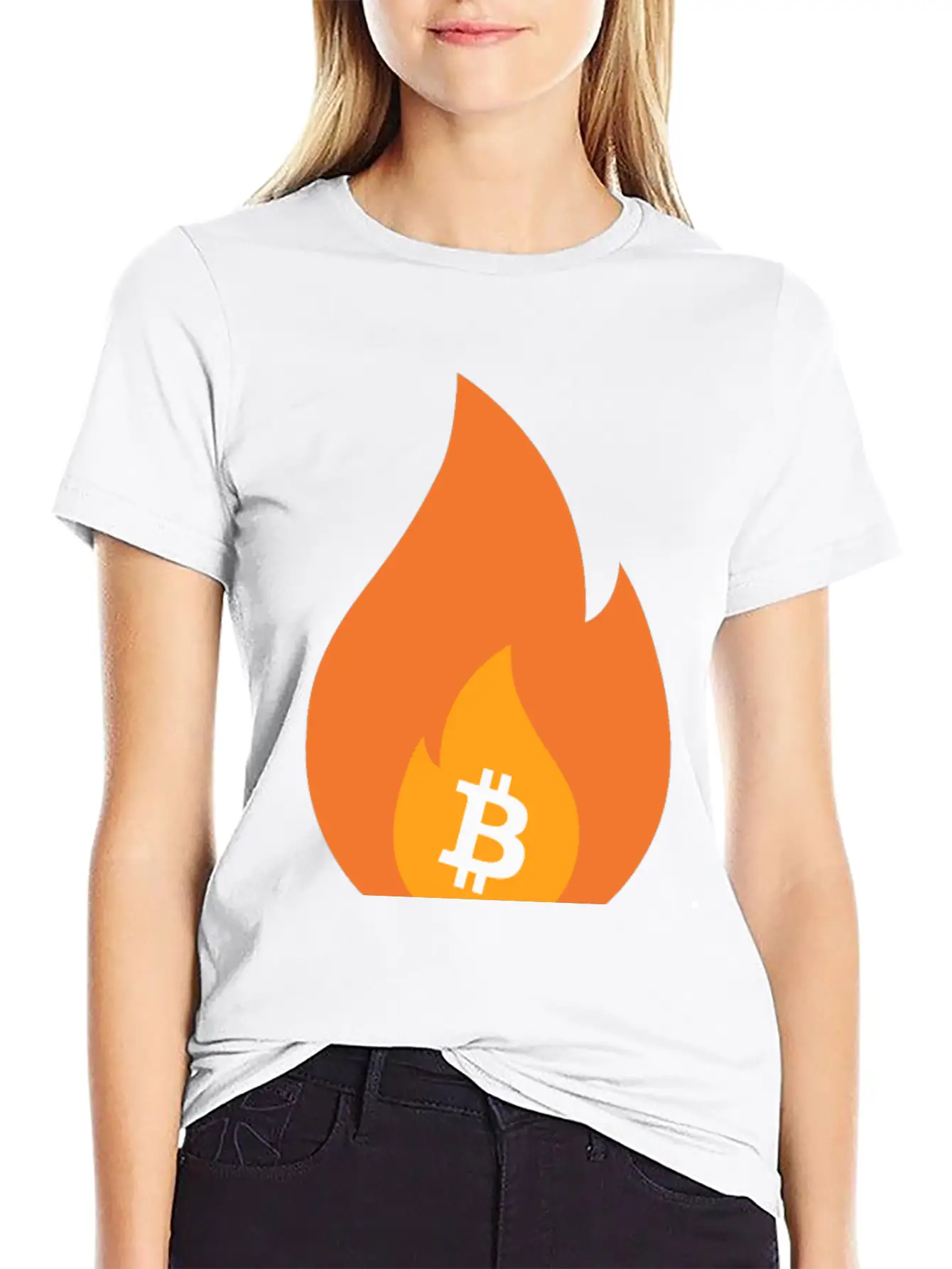 Bitcoin Is Lit - BTC On Fire - Bullish AF Stylish Everyday T-Shirt – Unisex Basic Cotton Tee