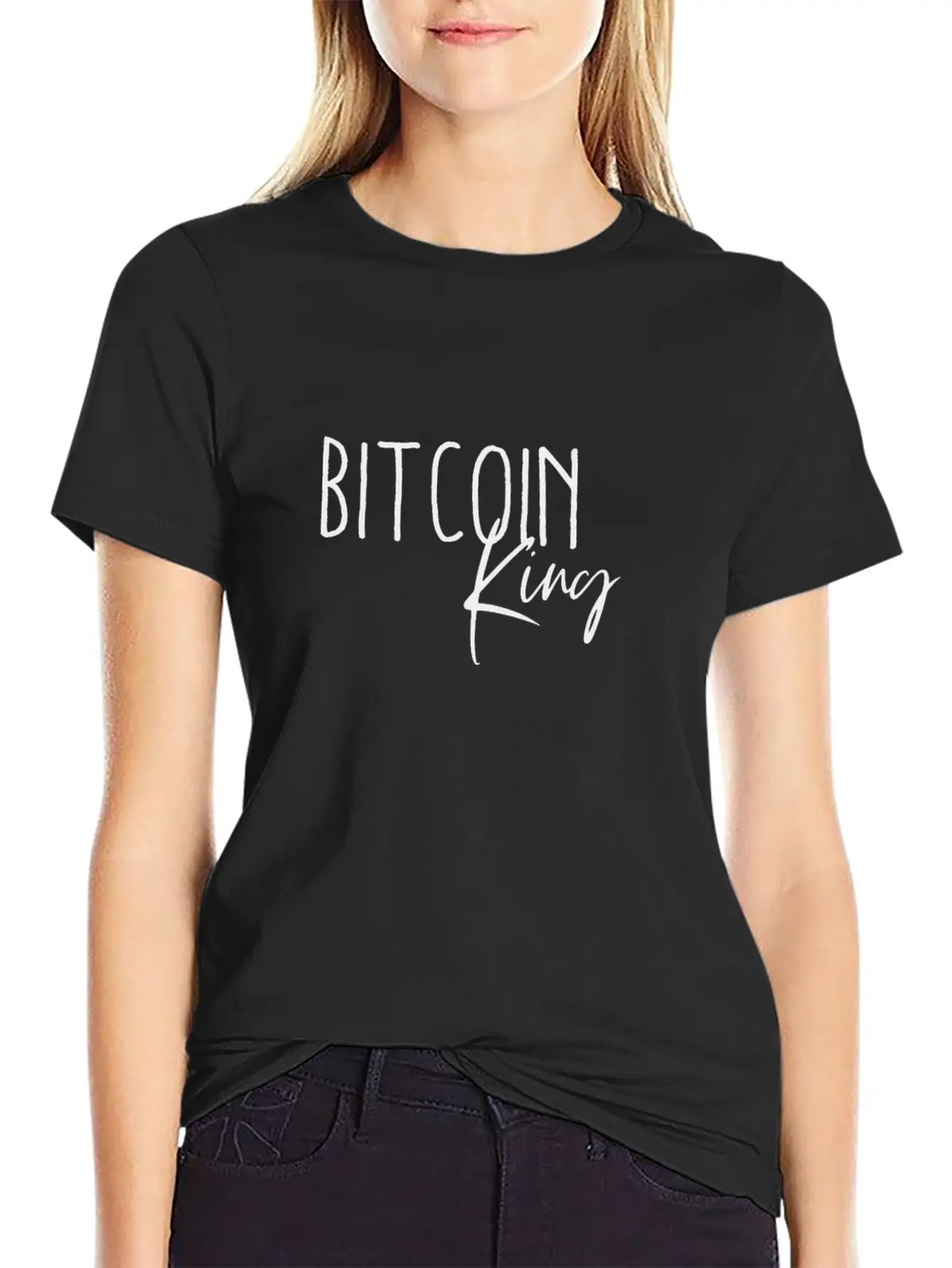 Bitcoin King Breathable Graphic T-Shirt – Perfect For Casual Days