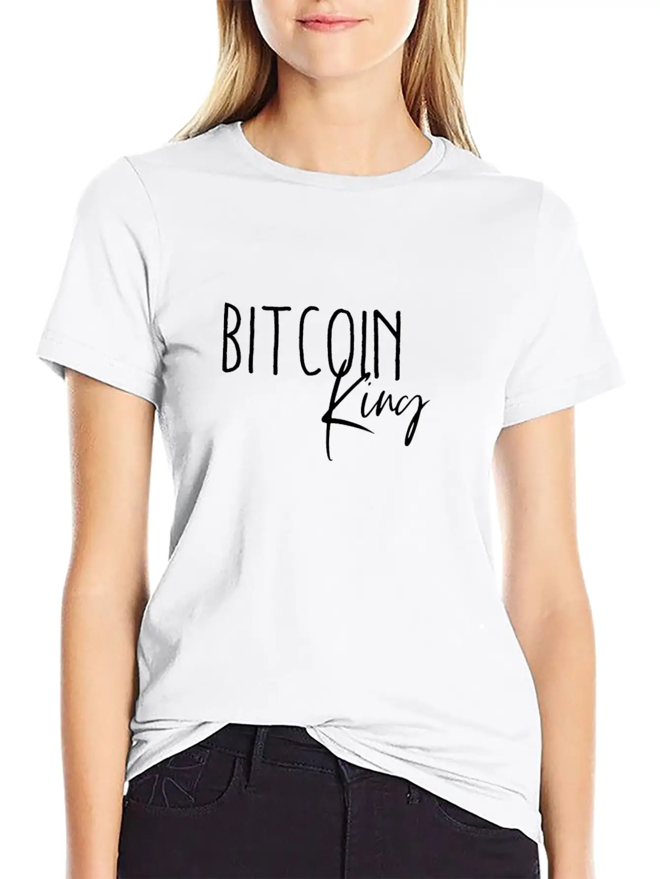 Bitcoin King Breathable Graphic T-Shirt – Perfect For Casual Days