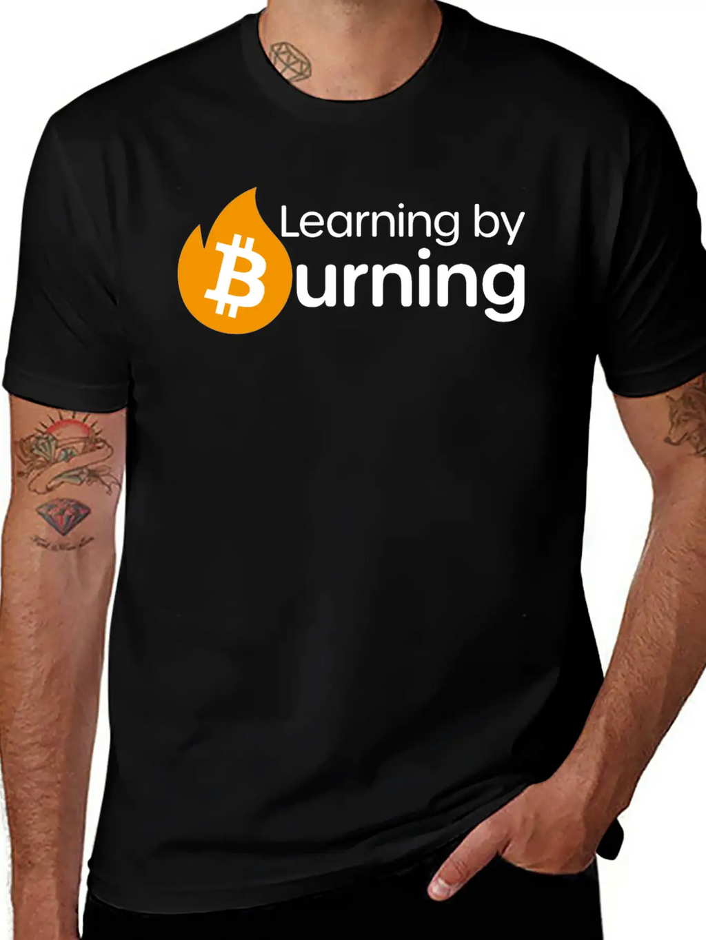 Bitcoin - Learning By Burning Relaxed Everyday Tee – Lightweight And Durable Cotton