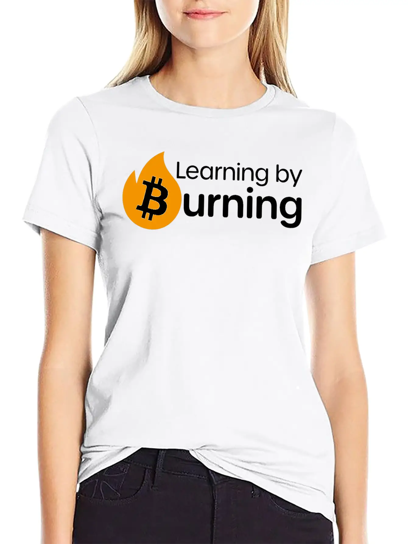 Bitcoin - Learning By Burning Relaxed Everyday Tee – Lightweight And Durable Cotton