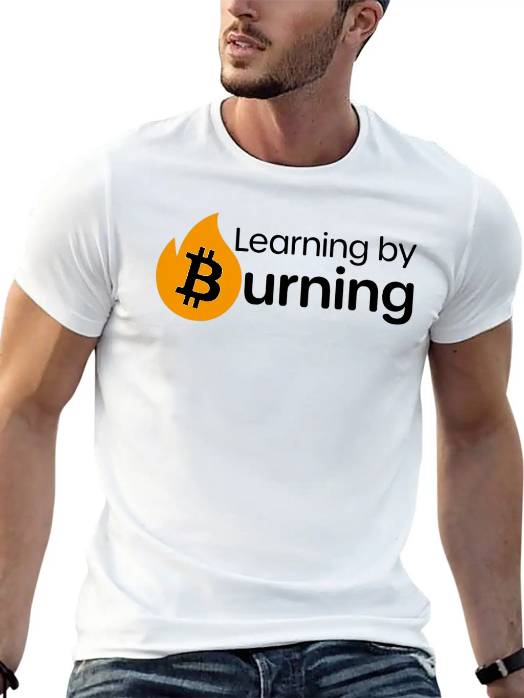 Bitcoin - Learning By Burning Relaxed Everyday Tee – Lightweight And Durable Cotton