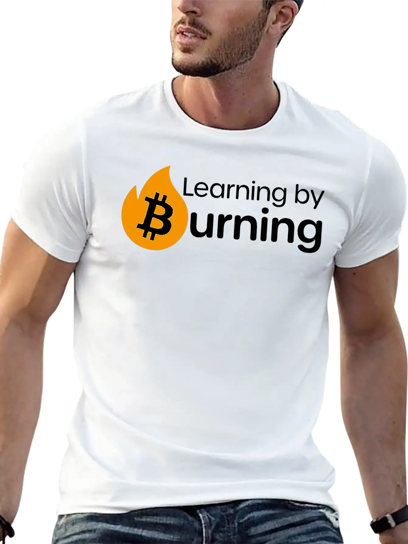 Bitcoin - Learning By Burning Relaxed Everyday Tee – Lightweight And Durable Cotton