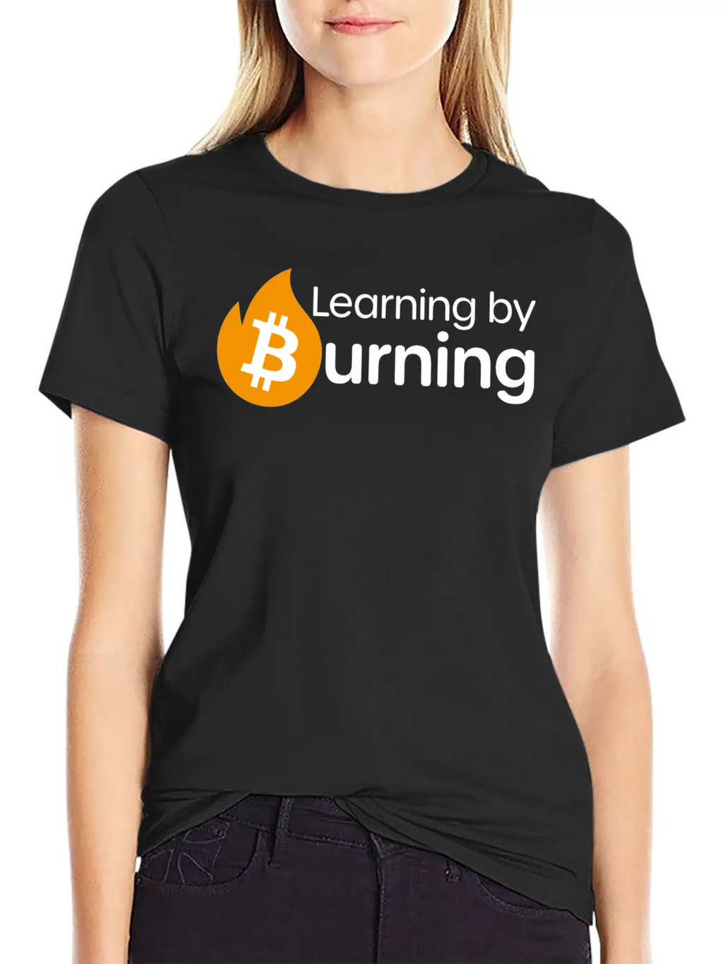 Bitcoin - Learning By Burning Relaxed Everyday Tee – Lightweight And Durable Cotton