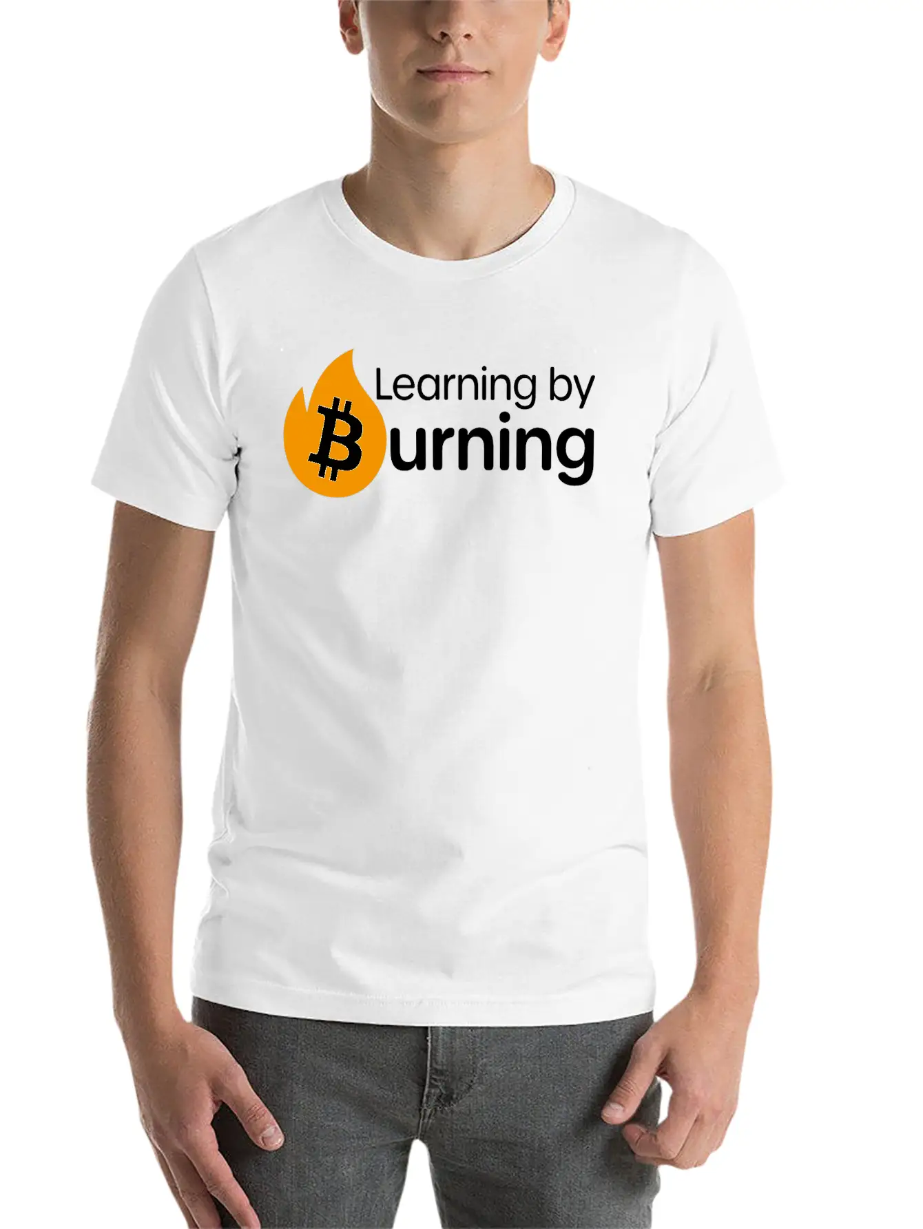 Bitcoin - Learning By Burning Relaxed Everyday Tee – Lightweight And Durable Cotton