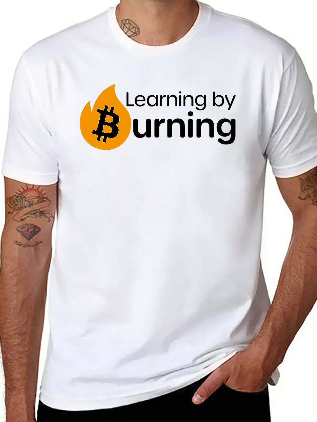 Bitcoin - Learning By Burning Relaxed Everyday Tee – Lightweight And Durable Cotton