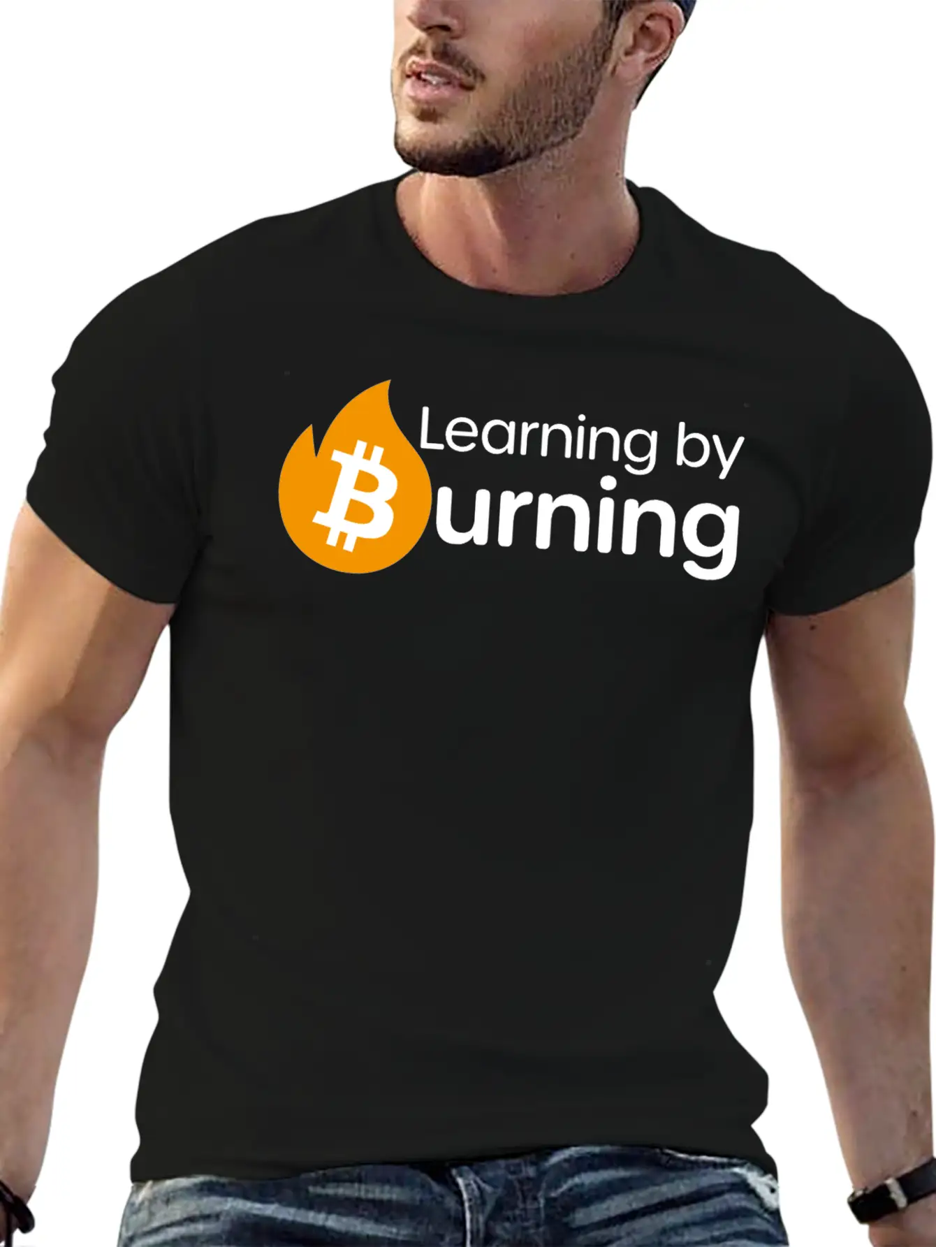 Bitcoin - Learning By Burning Relaxed Everyday Tee – Lightweight And Durable Cotton