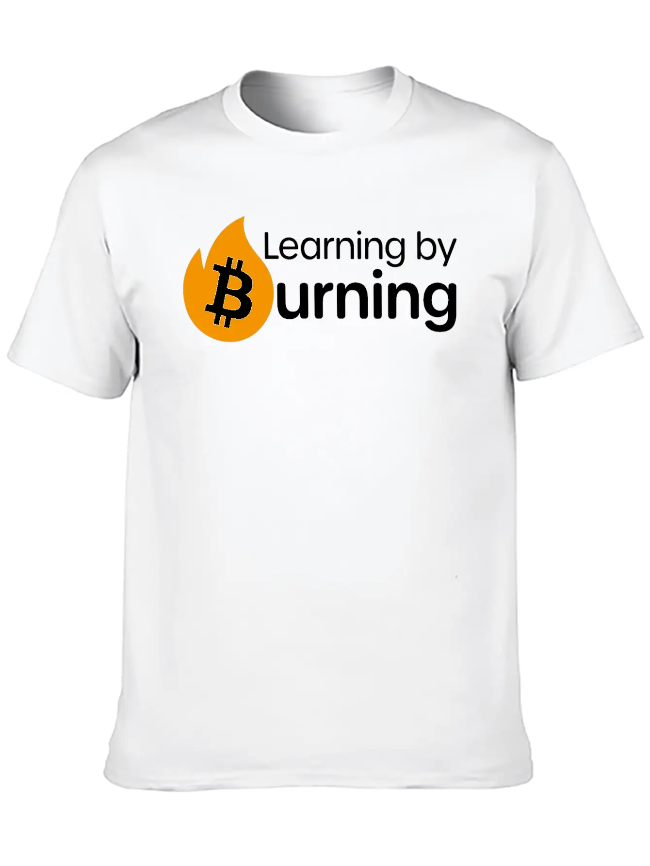 Bitcoin - Learning By Burning Relaxed Everyday Tee – Lightweight And Durable Cotton