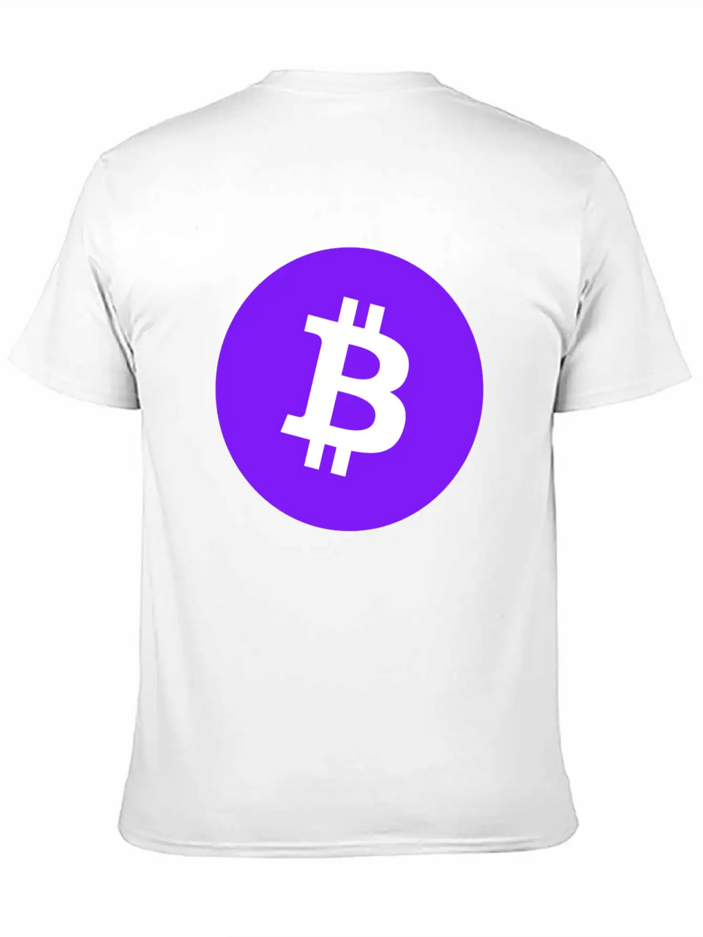 Bitcoin Logo Purple/ Violett BTC Crypto Design Timeless Short Sleeve Tee – Comfy And Minimalist Design
