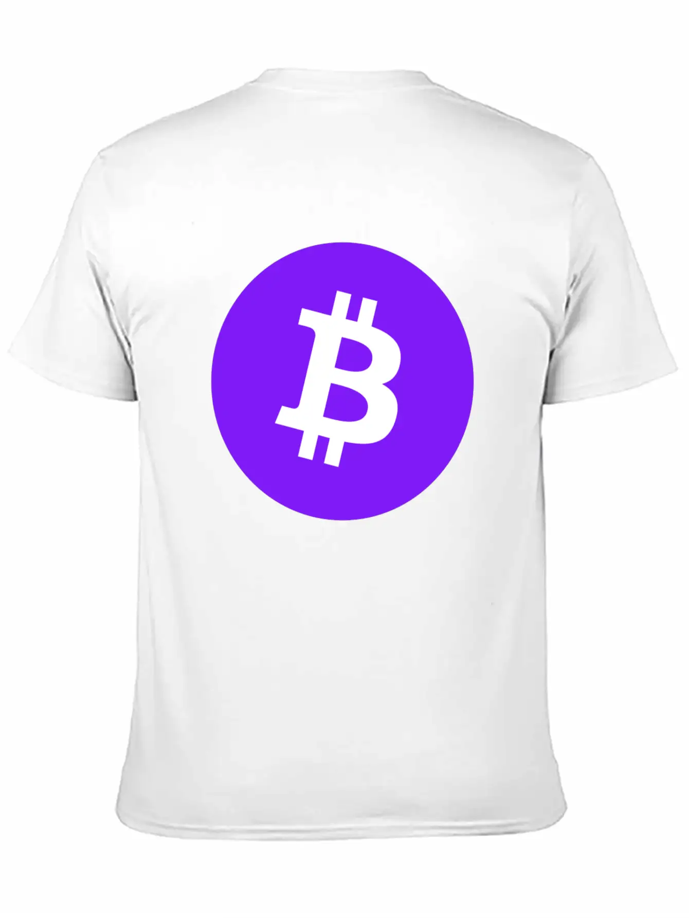 Bitcoin Logo Purple/ Violett BTC Crypto Design Timeless Short Sleeve Tee – Comfy And Minimalist Design