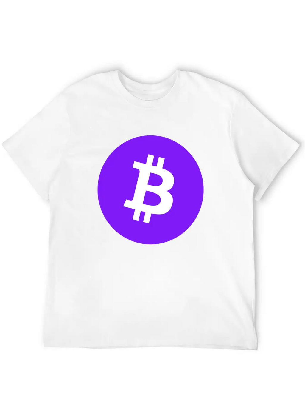 Bitcoin Logo Purple/ Violett BTC Crypto Design Timeless Short Sleeve Tee – Comfy And Minimalist Design
