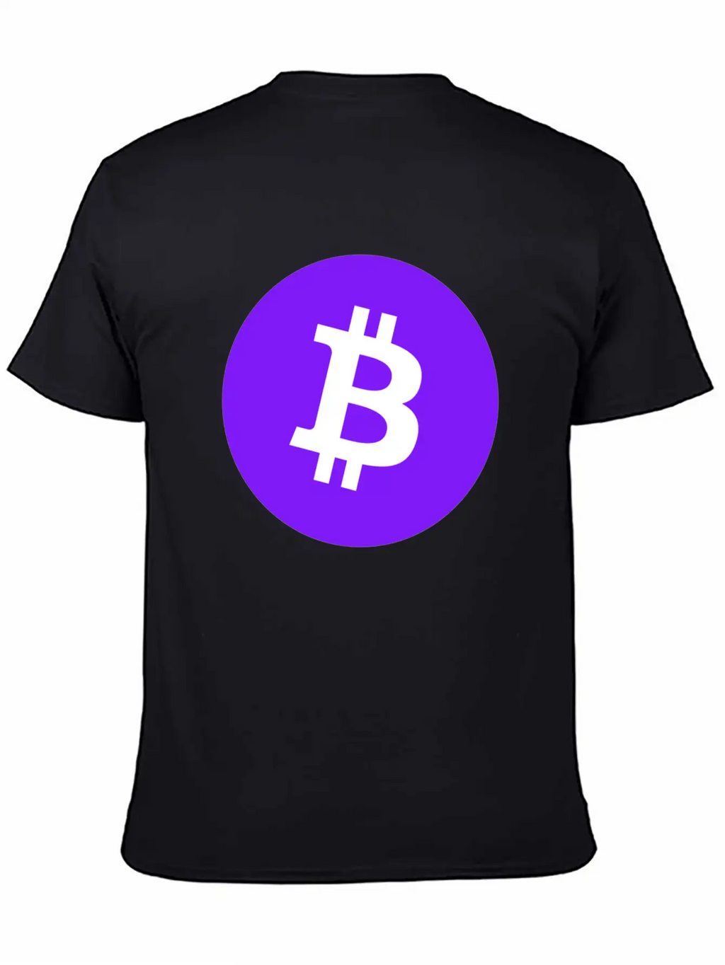 Bitcoin Logo Purple/ Violett BTC Crypto Design Timeless Short Sleeve Tee – Comfy And Minimalist Design