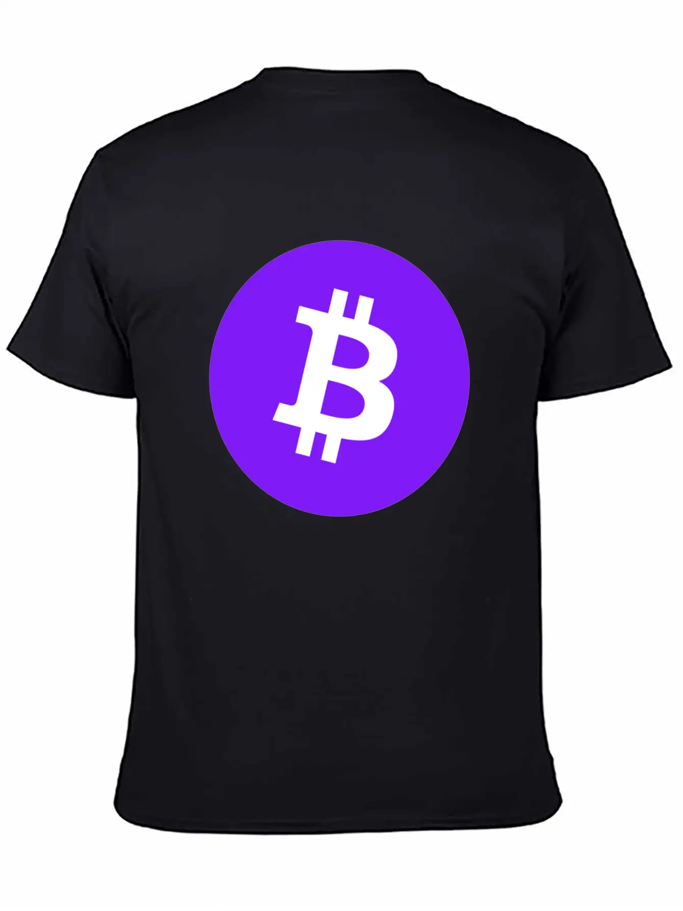 Bitcoin Logo Purple/ Violett BTC Crypto Design Timeless Short Sleeve Tee – Comfy And Minimalist Design