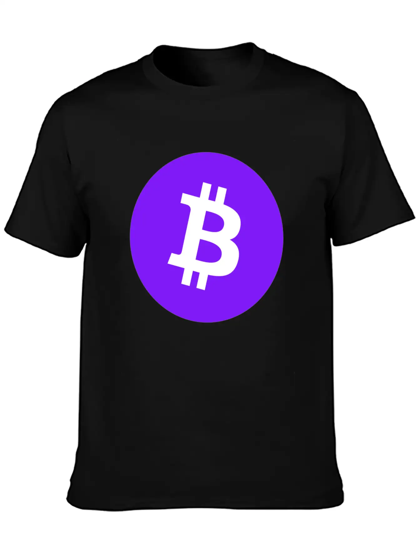 Bitcoin Logo Purple/ Violett BTC Crypto Design Timeless Short Sleeve Tee – Comfy And Minimalist Design